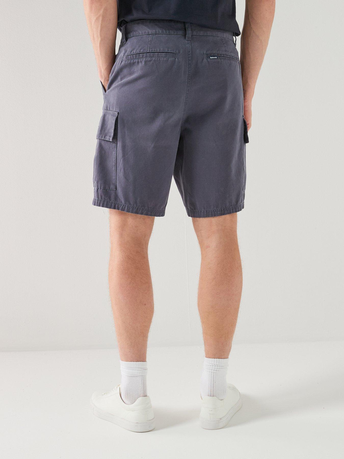 Image 2 of 6 of Barbour Relaxed Fit Wetheral Cargo Shorts - Navy