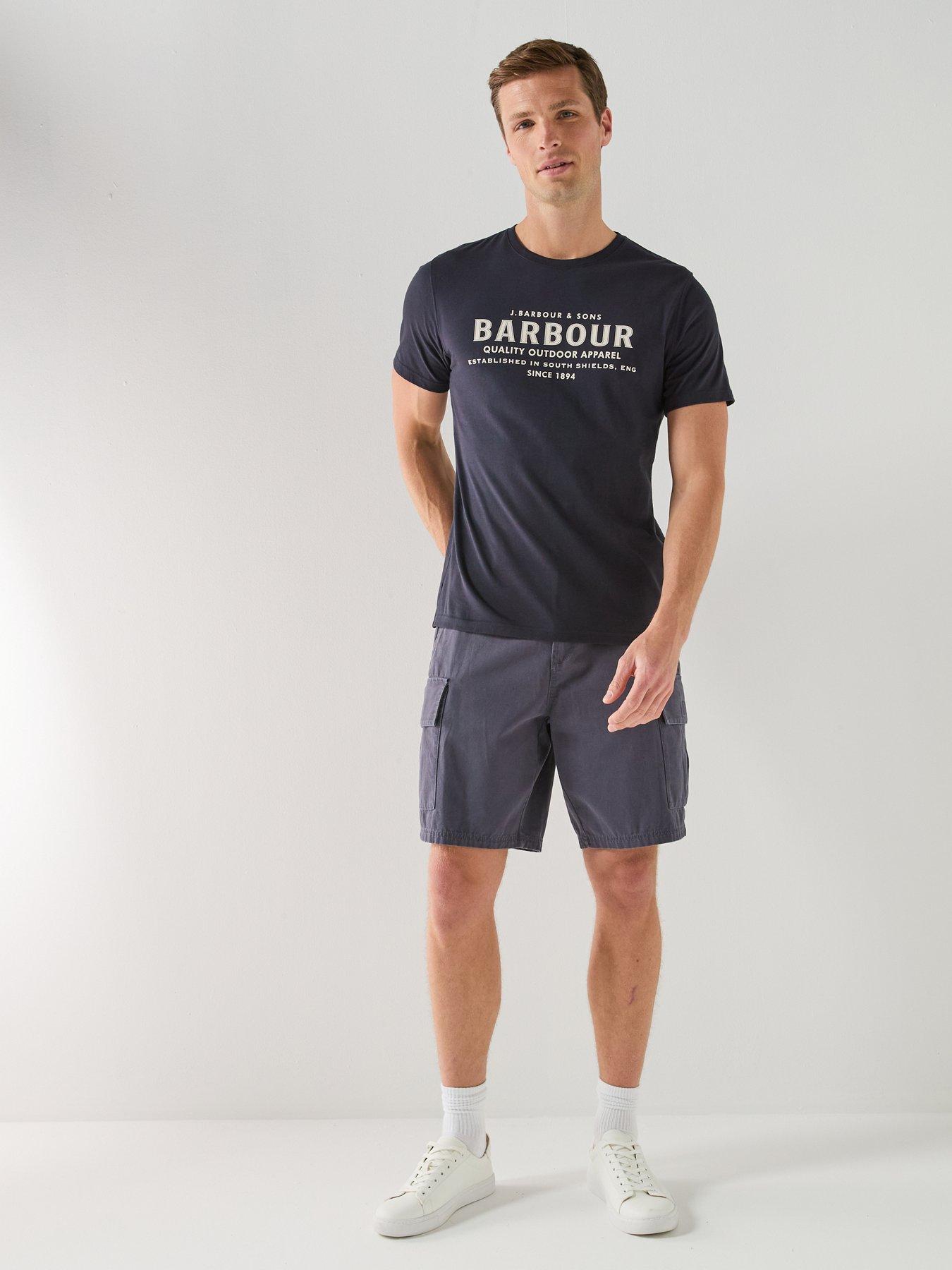 Image 6 of 6 of Barbour Relaxed Fit Wetheral Cargo Shorts - Navy