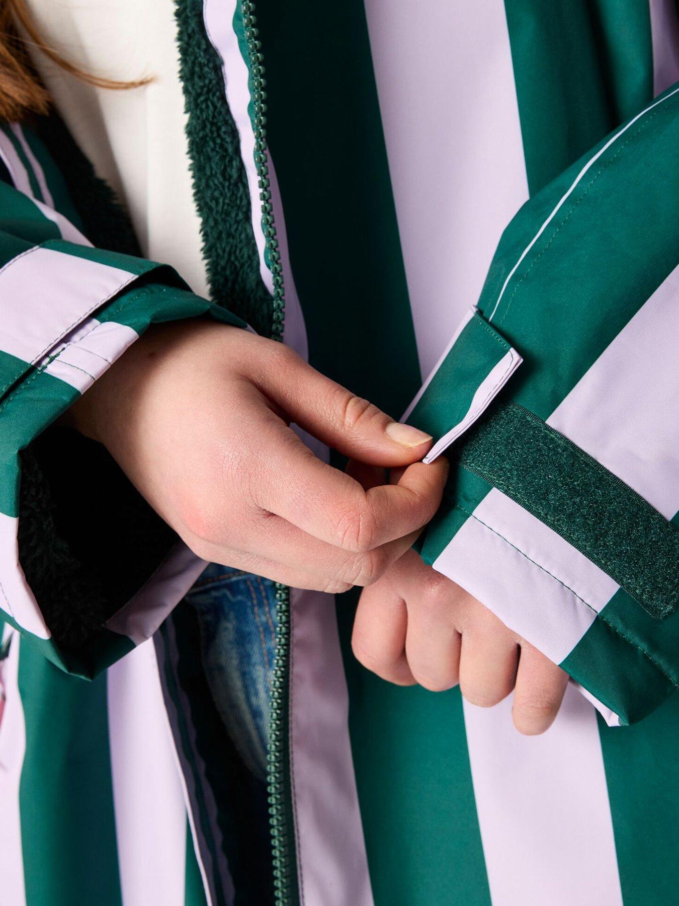 Image 6 of 7 of Regatta Ladies Cath Kidston Changing Robe - Lilac &amp; Green Candy Stripe