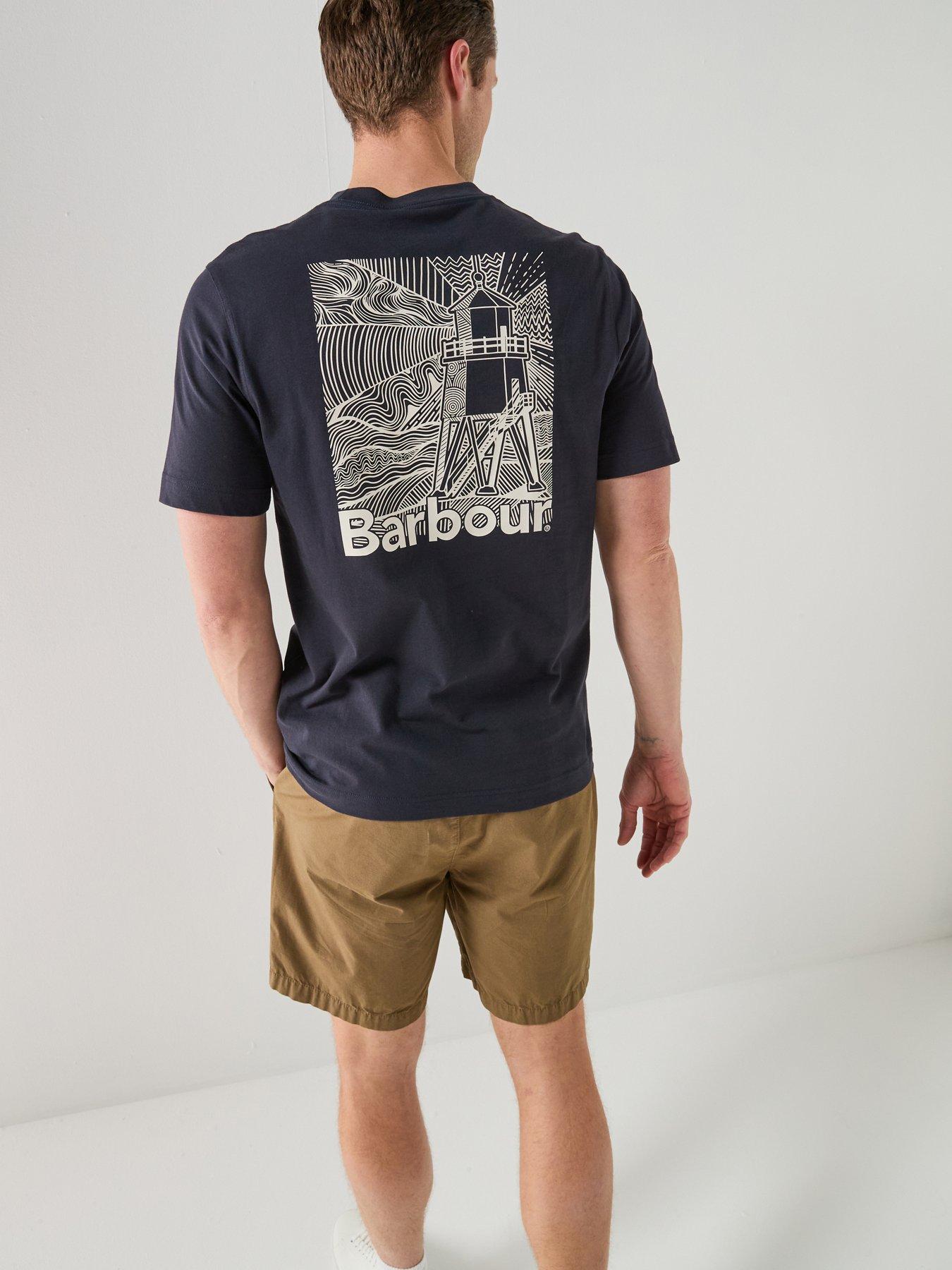 Barbour Relaxed Fit Moonwell Bacl Graphic T-Shirt - Navy