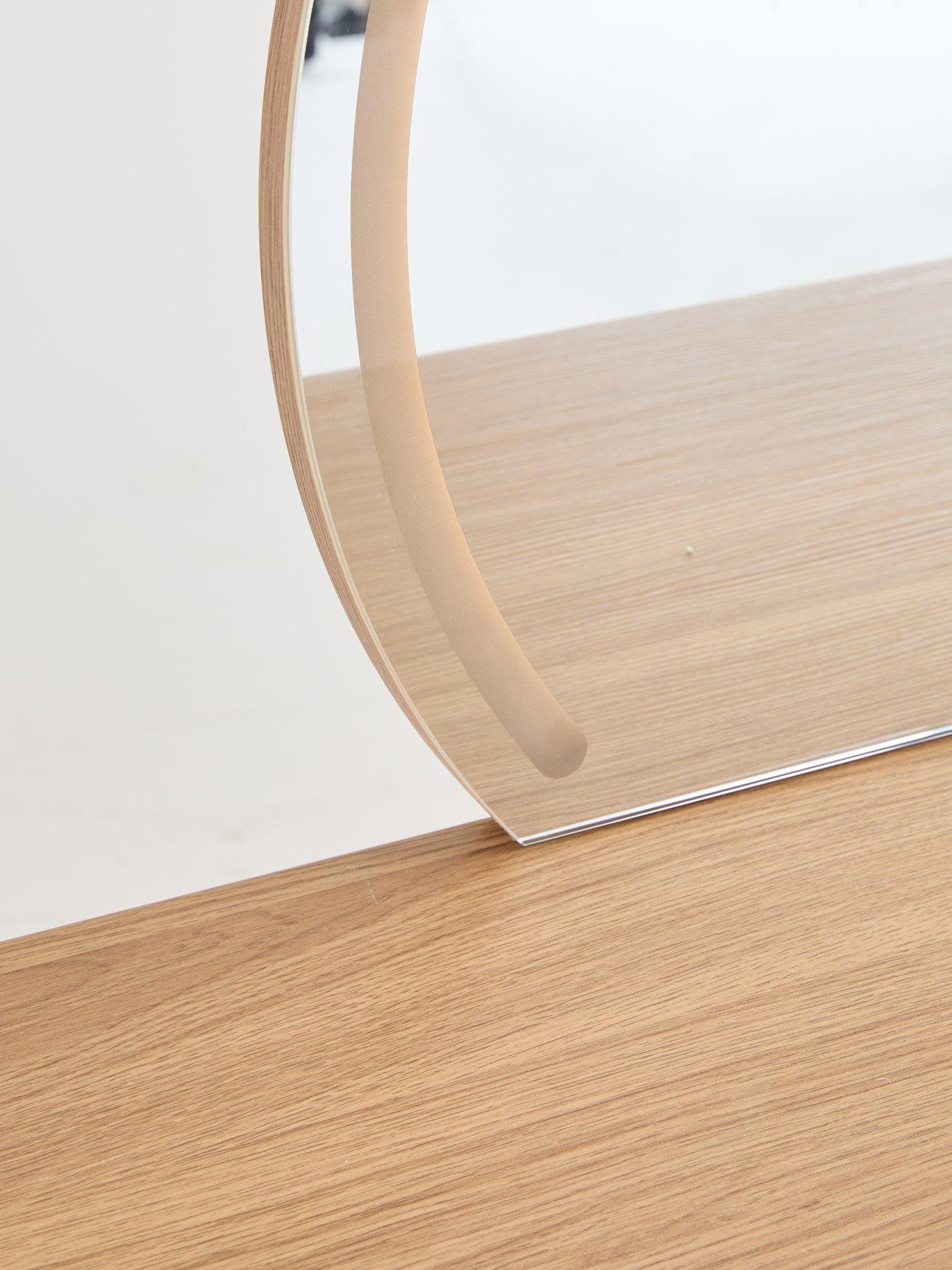 Image 6 of 7 of The Very Collection Carina Dressing Table and Lit Mirror - Oak&nbsp;- FSC&reg; Certified