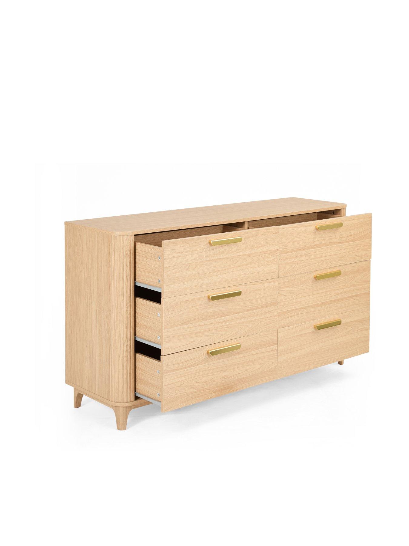 Image 4 of 7 of The Very Collection Carina 3 +&nbsp;3 Drawer Chest - Oak&nbsp;- FSC&reg; Certified
