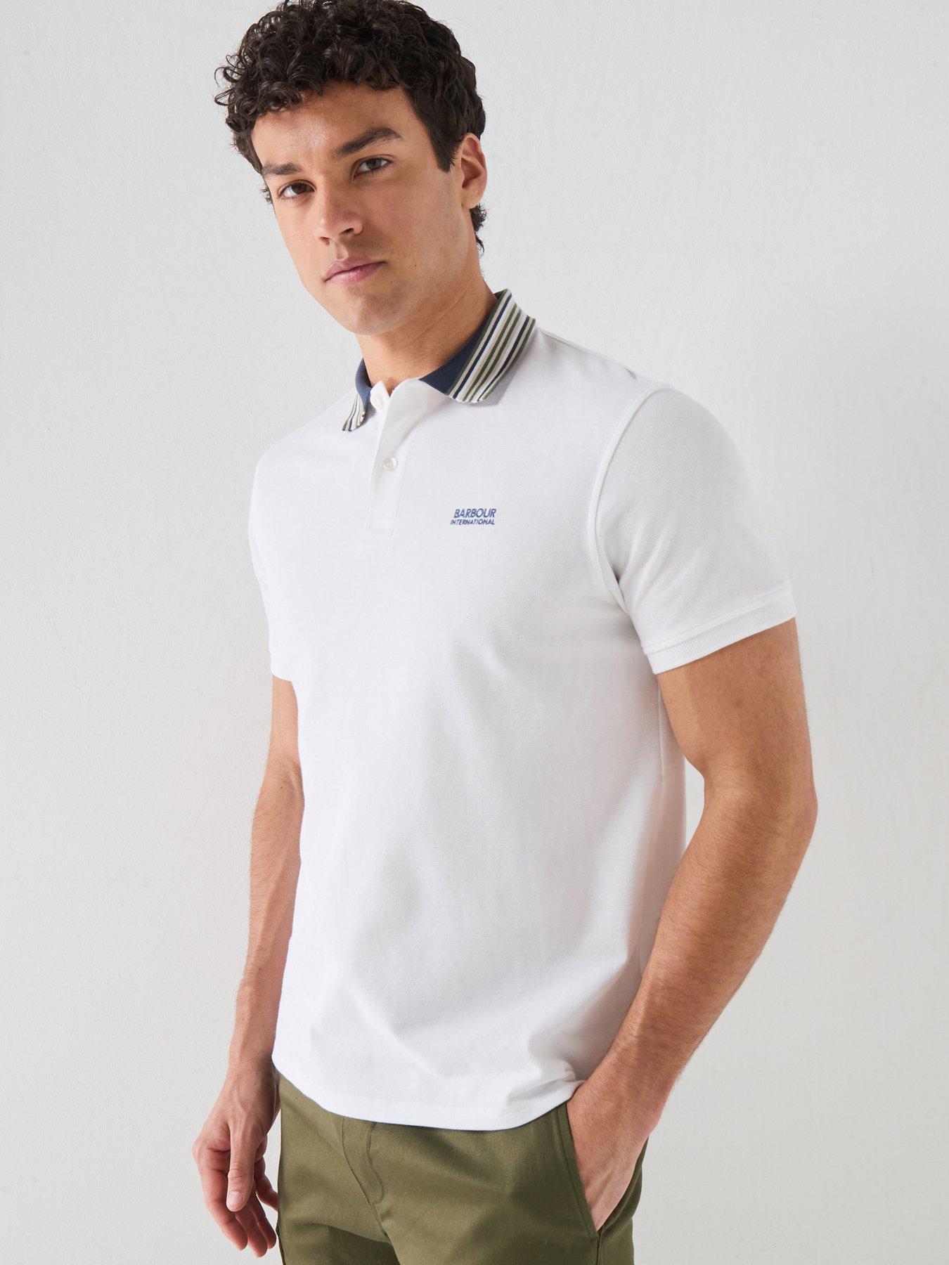 Barbour International International Neville Tipped Polo Shirt - White