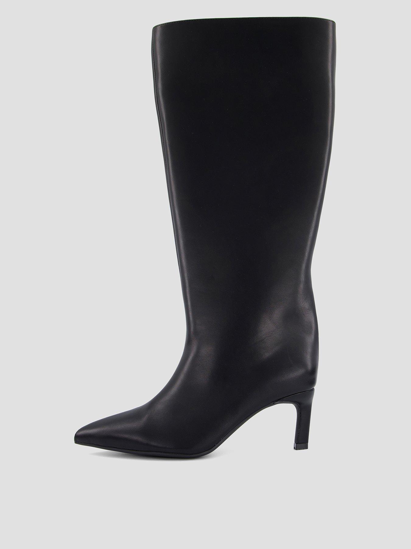 Image 1 of 7 of The Very Collection Low Heel Wide Fit Knee Boot