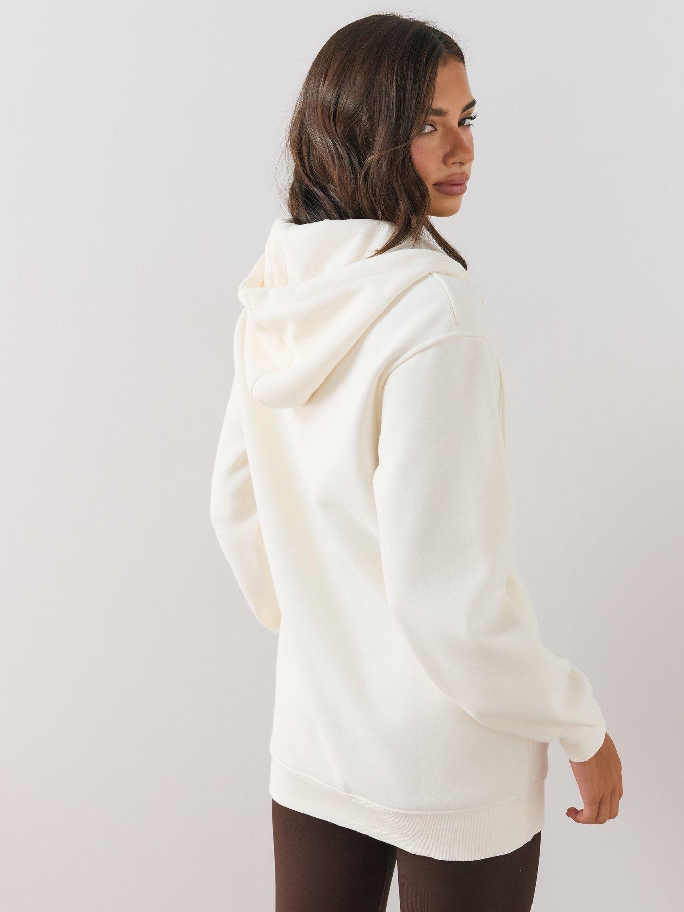 Image 2 of 6 of The Very Collection Womens Relaxed Zip Up Hoodie - Ecru