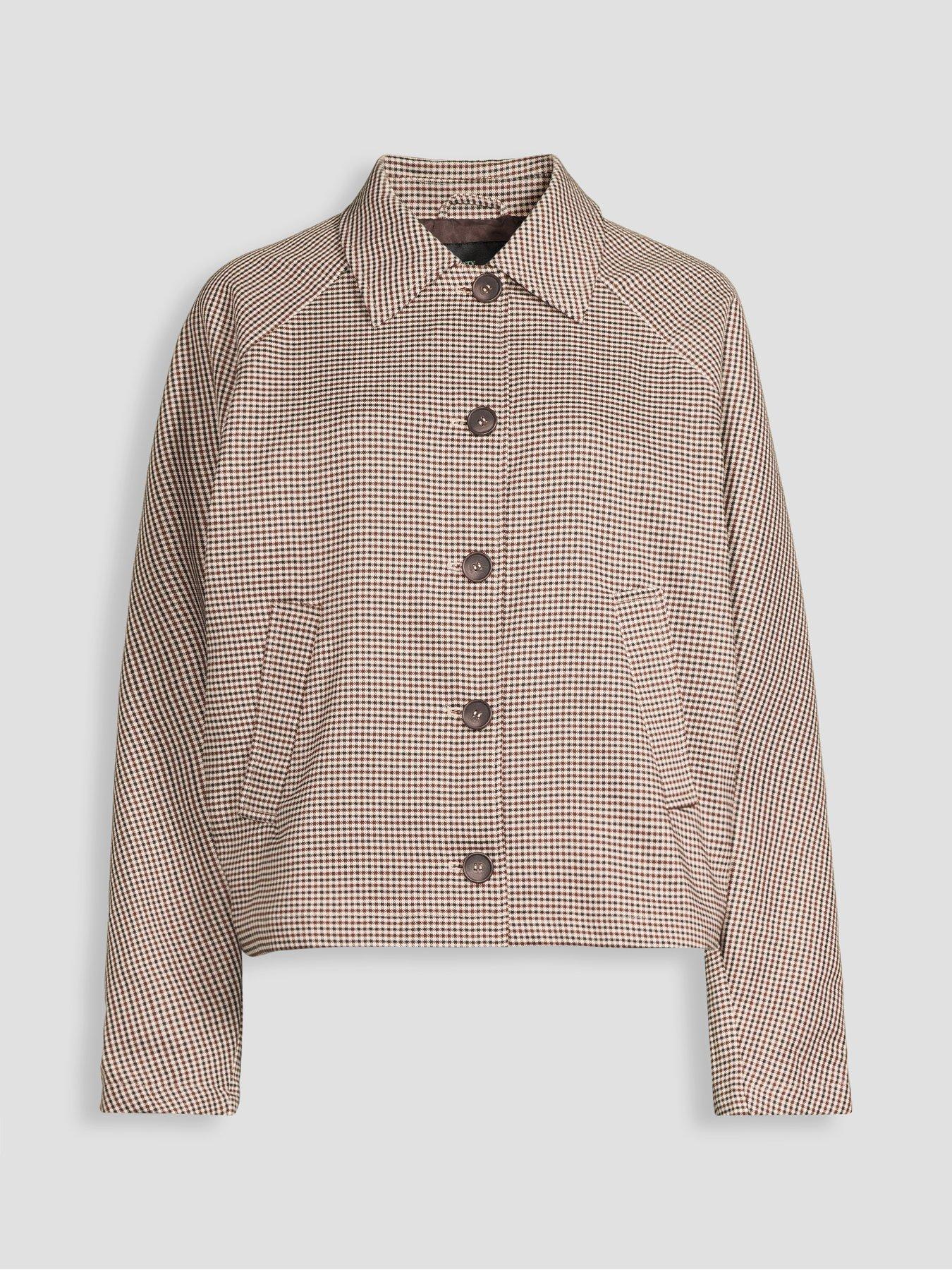 Image 7 of 7 of The Very Collection Batwing Heritage Check Coat - Print