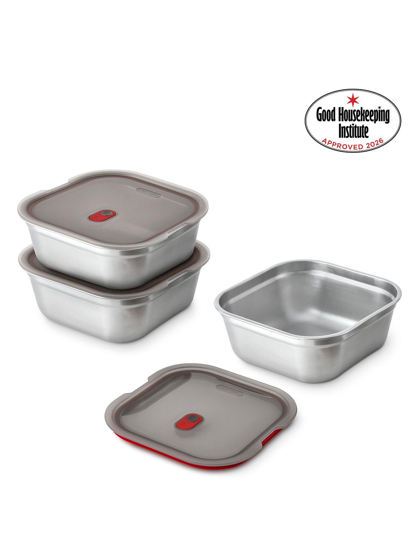 Image 1 of 3 of Black+Blum Microwavable Steel Multifunction Meal Prep Box Set Medium