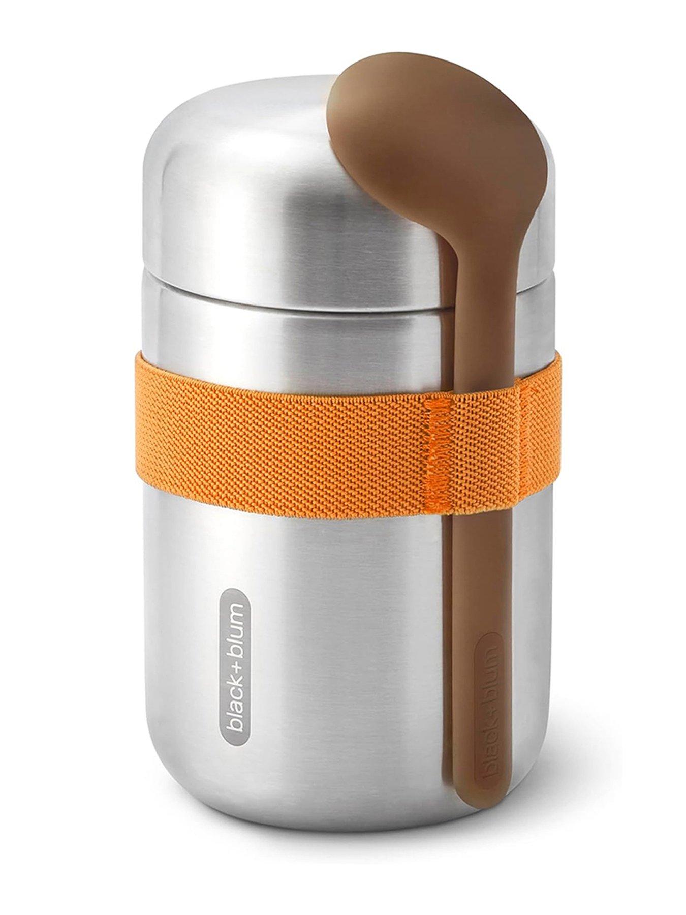 Black+Blum Black+blum Food Flask With Wooden Spoon 400ml - Orange