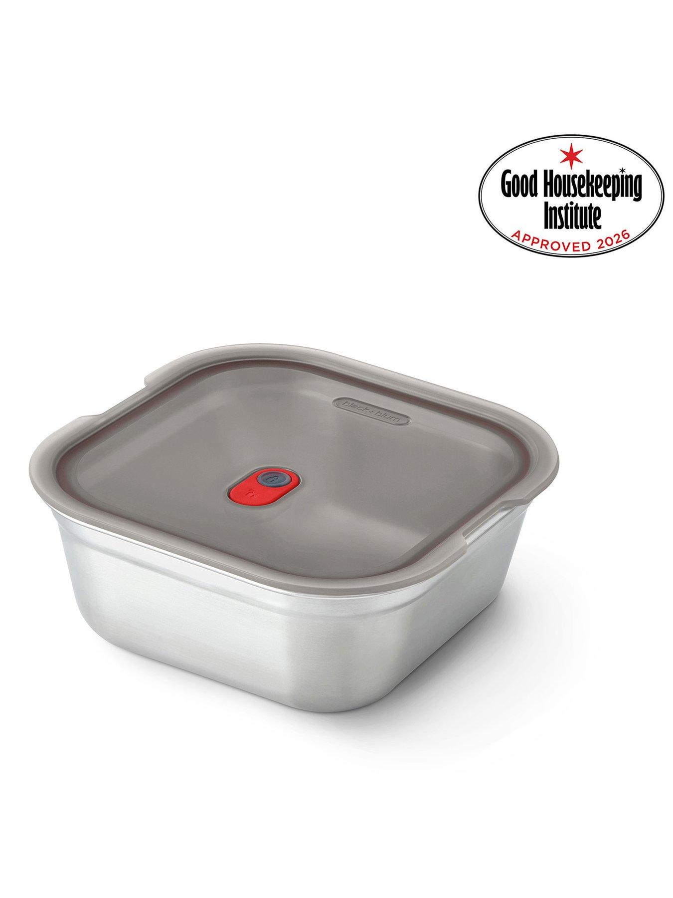 Black+Blum Black+blum Microwavable Steel Multifunction Meal Prep Square Box Large - Grey
