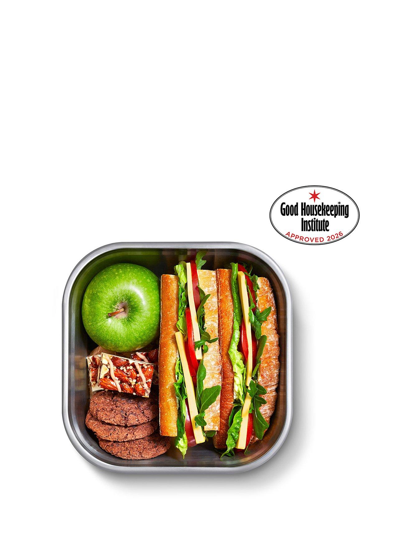 Image 2 of 6 of Black+Blum Set Of 3 Black + Blum Steel Food Box Medium 900ml - Grey &amp; Red