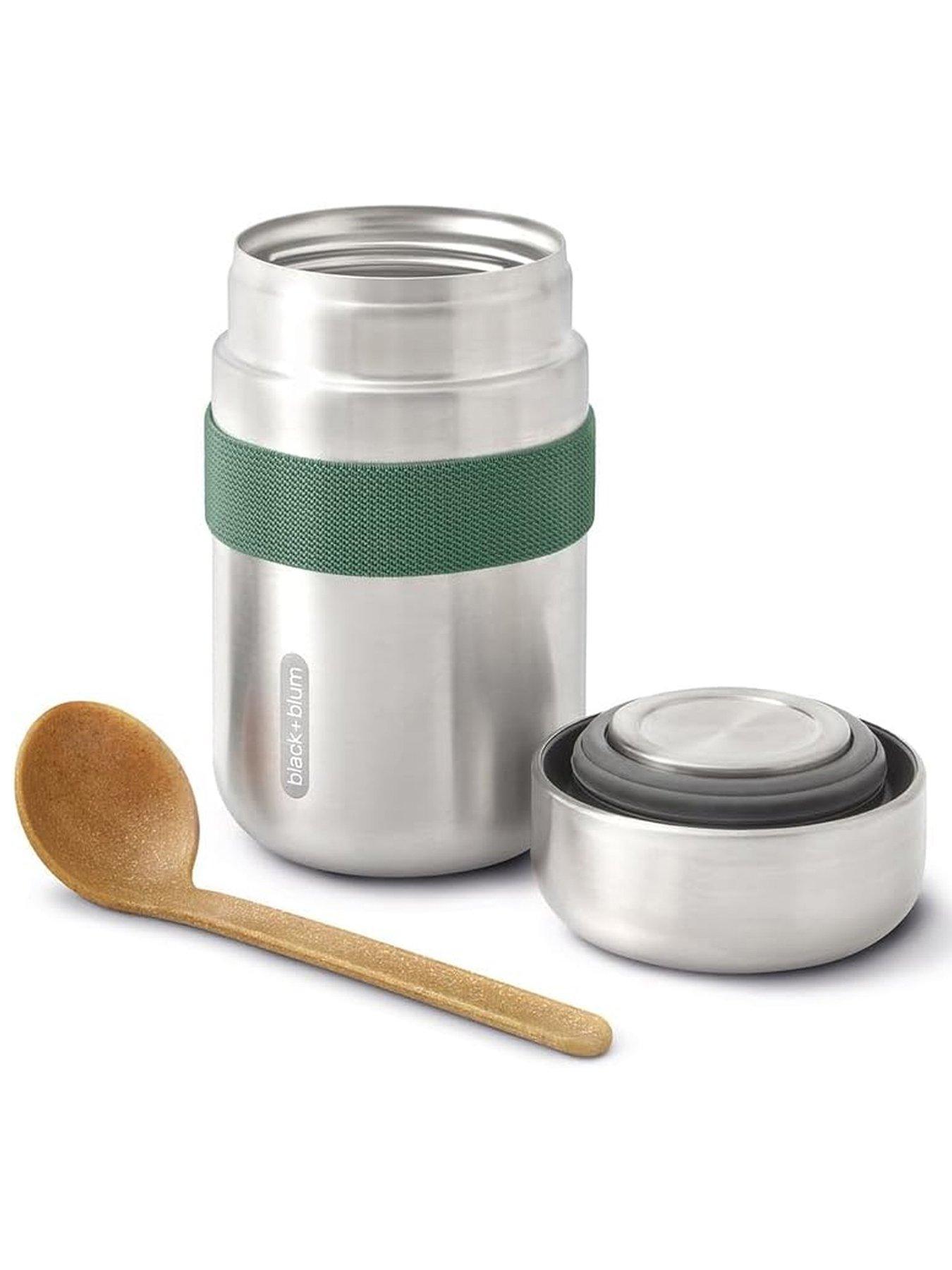 Black+Blum Black+blum Food Flask With Wooden Spoon 400ml - Olive