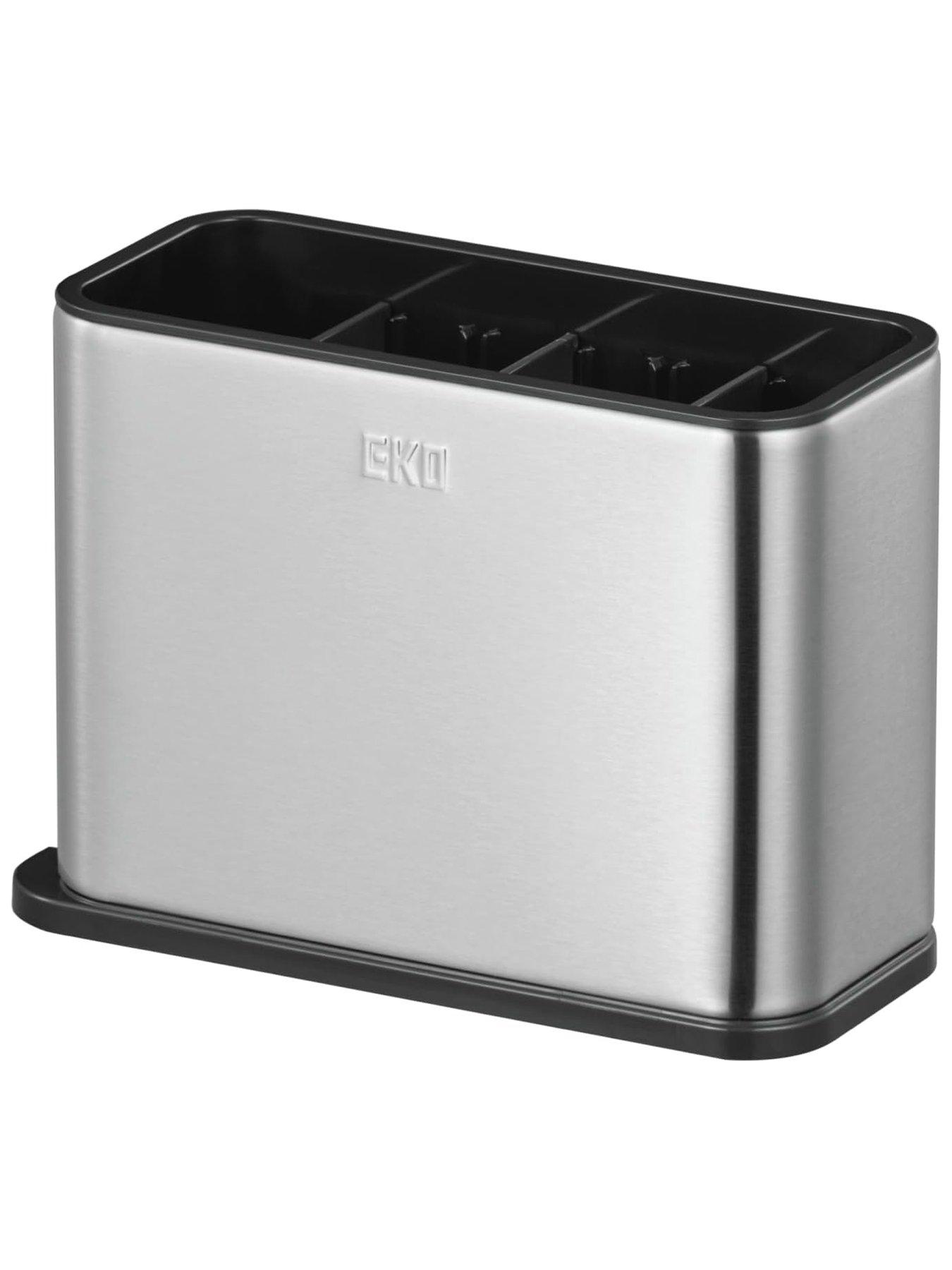 eko-stainless-steel-utensil-holder-silverfront