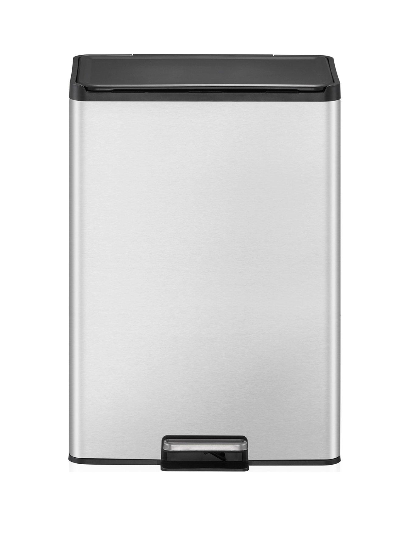 eko-eko-essential-recycling-pedal-bin-20l20l-silverstillFront