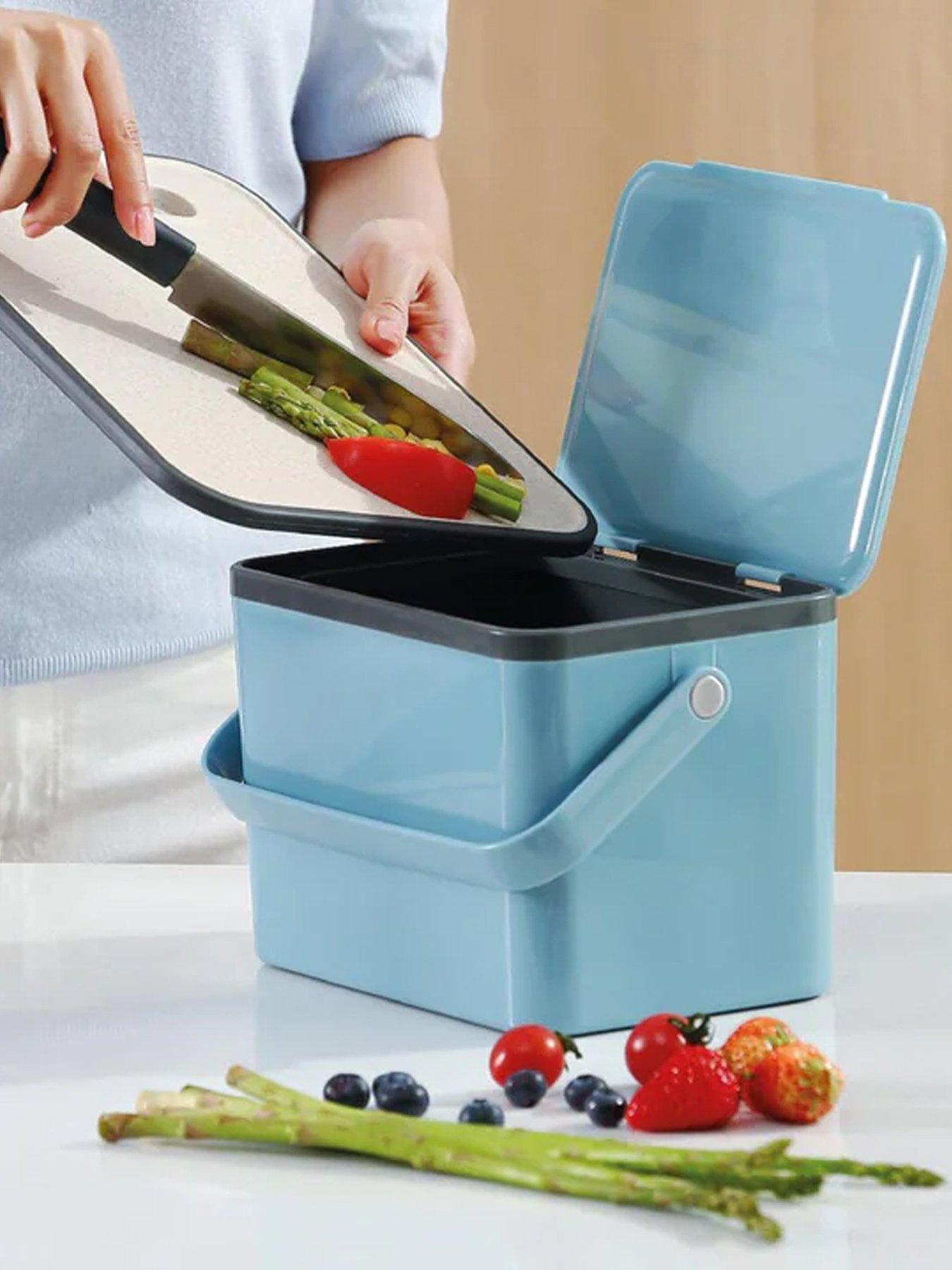 Image 3 of 4 of Eko Eko Deco Caddy Compost Bin 4l - Titanium Blue