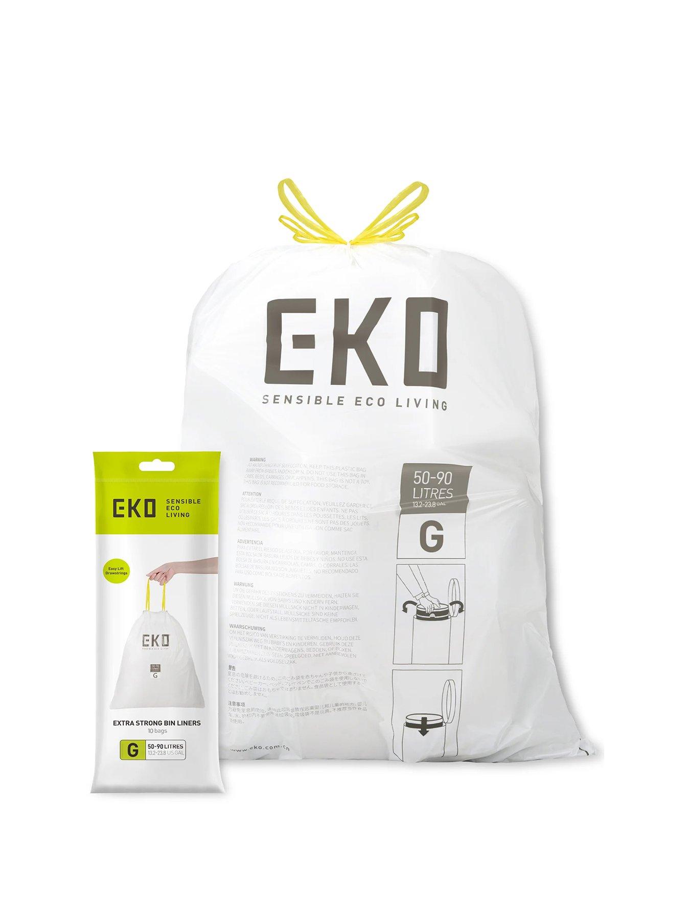 Image 2 of 3 of EKO 5 Pack Of Eko Plastic Bin Liners Size G 50-90l, 50 Bags