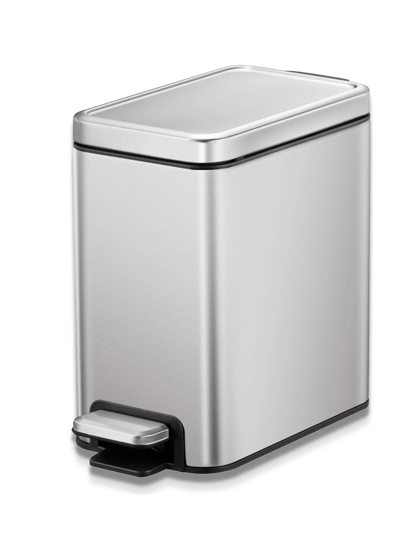 EKO Eko Stella Stainless Steel Slim Pedal Bin 6l - Silver