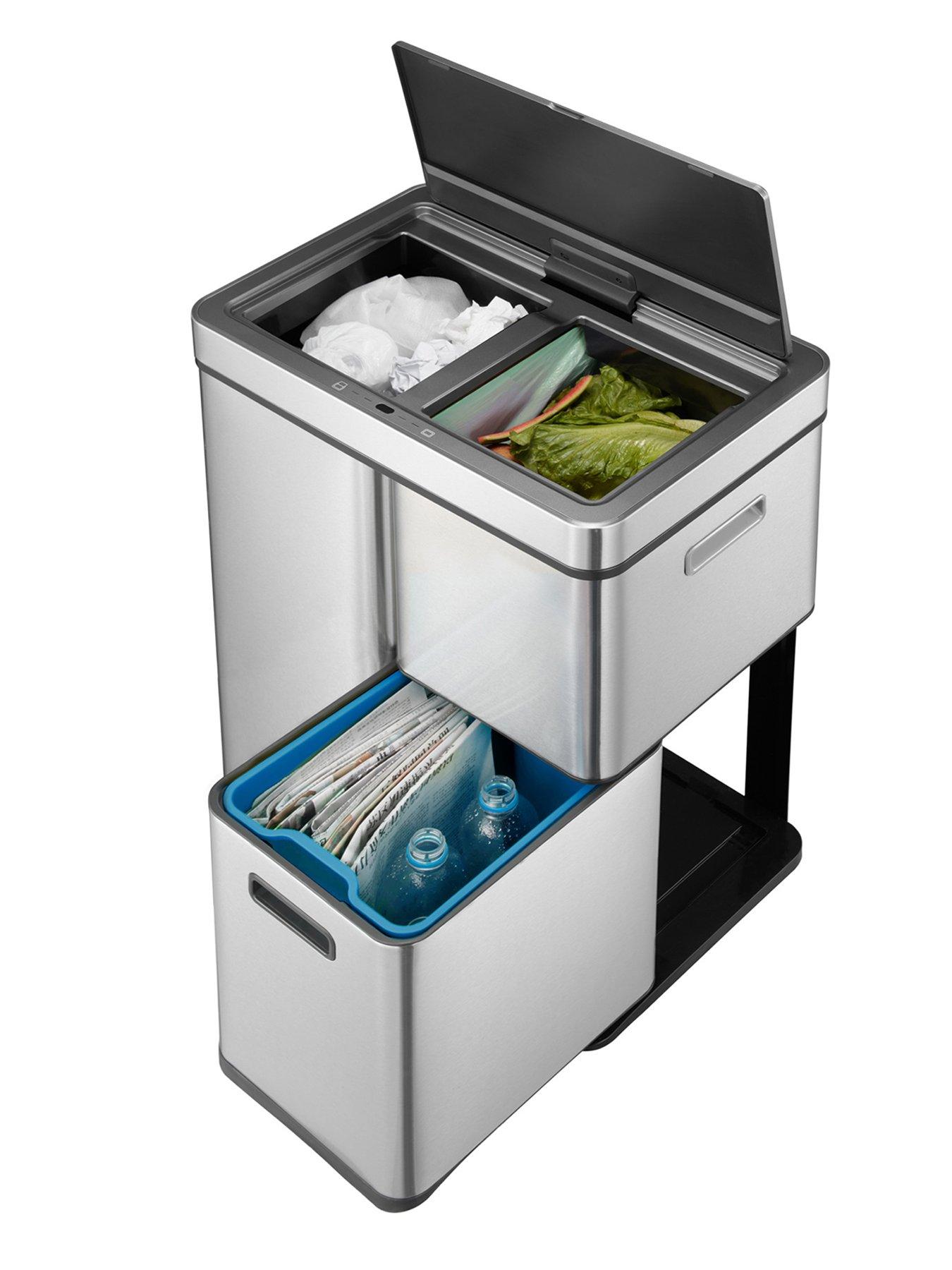 Image 3 of 6 of Eko Eko Mirage Plus Recycling Sensor Bin 30+15+15l - Silver