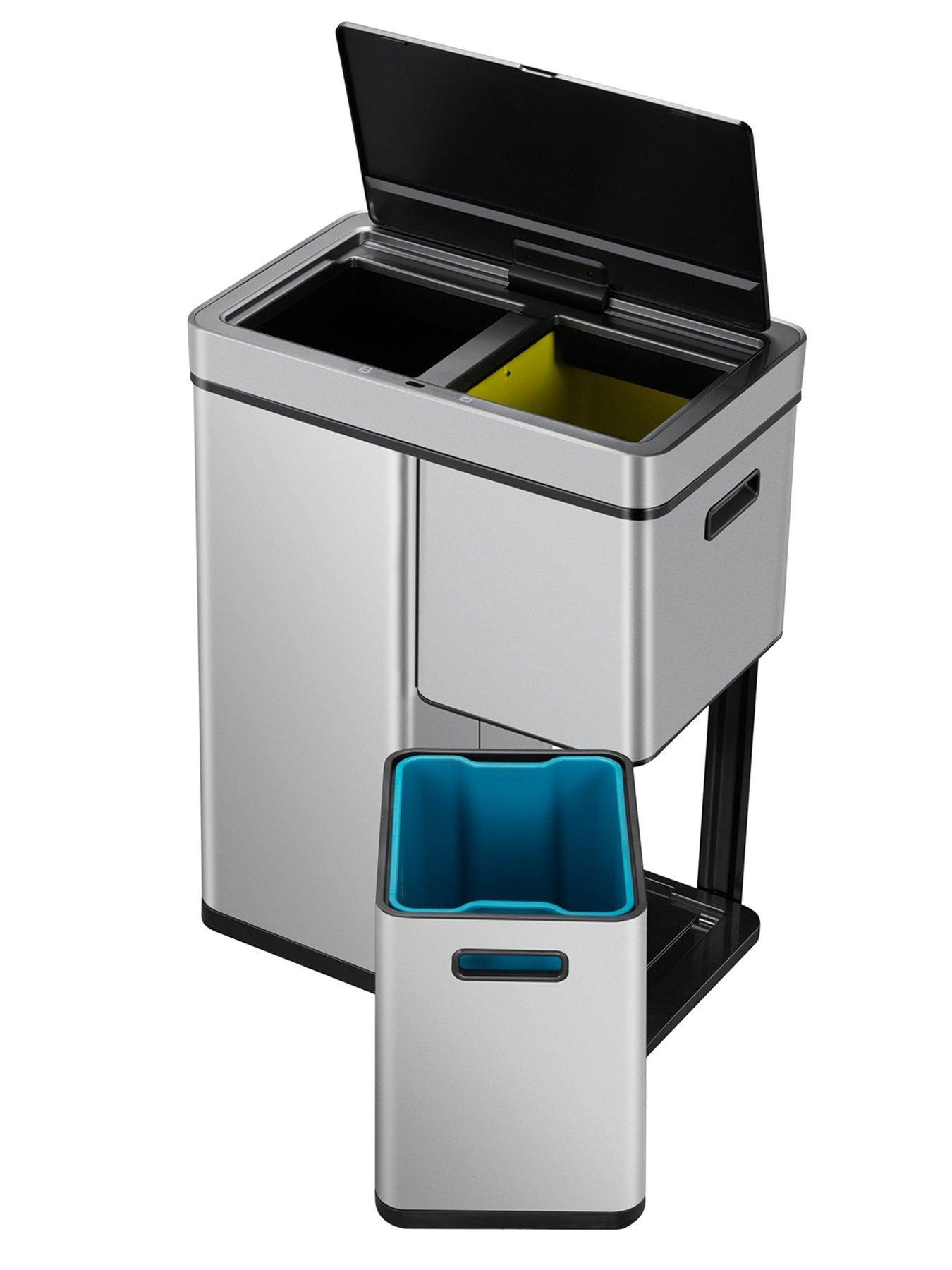 Image 4 of 6 of Eko Eko Mirage Plus Recycling Sensor Bin 30+15+15l - Silver