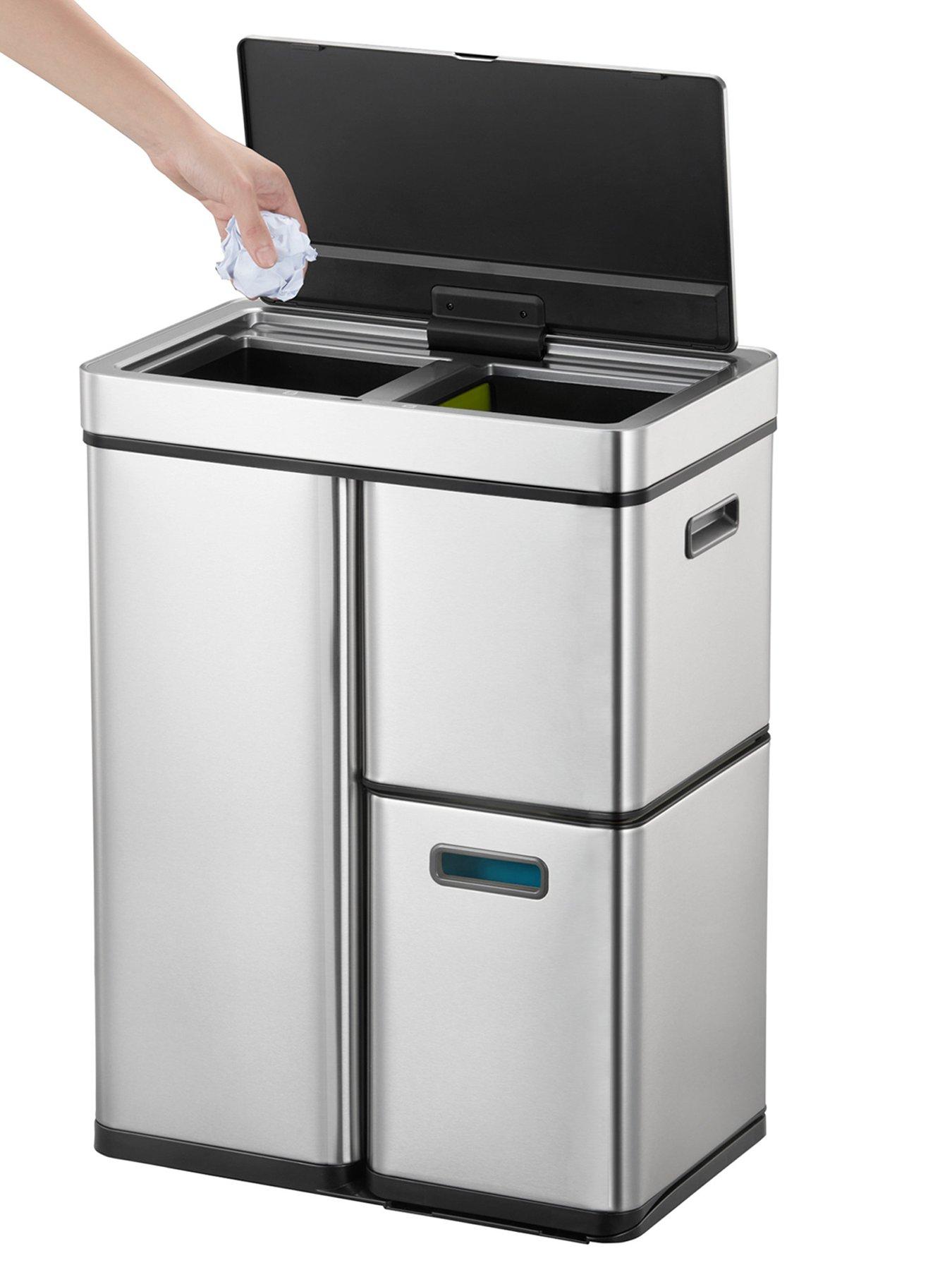 Image 6 of 6 of Eko Eko Mirage Plus Recycling Sensor Bin 30+15+15l - Silver