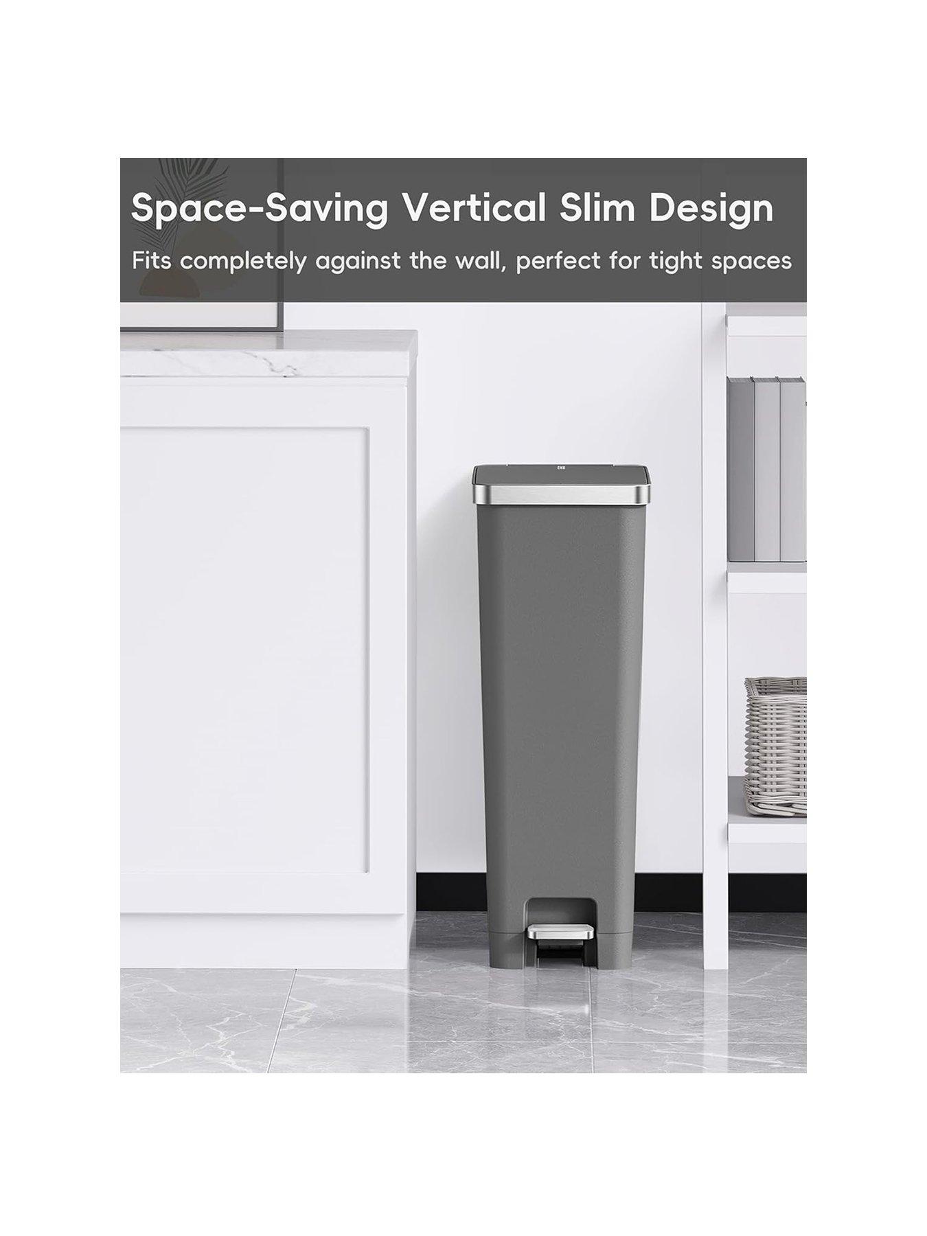 eko-eko-hana-recycling-pedal-bin-30l-greystillFront