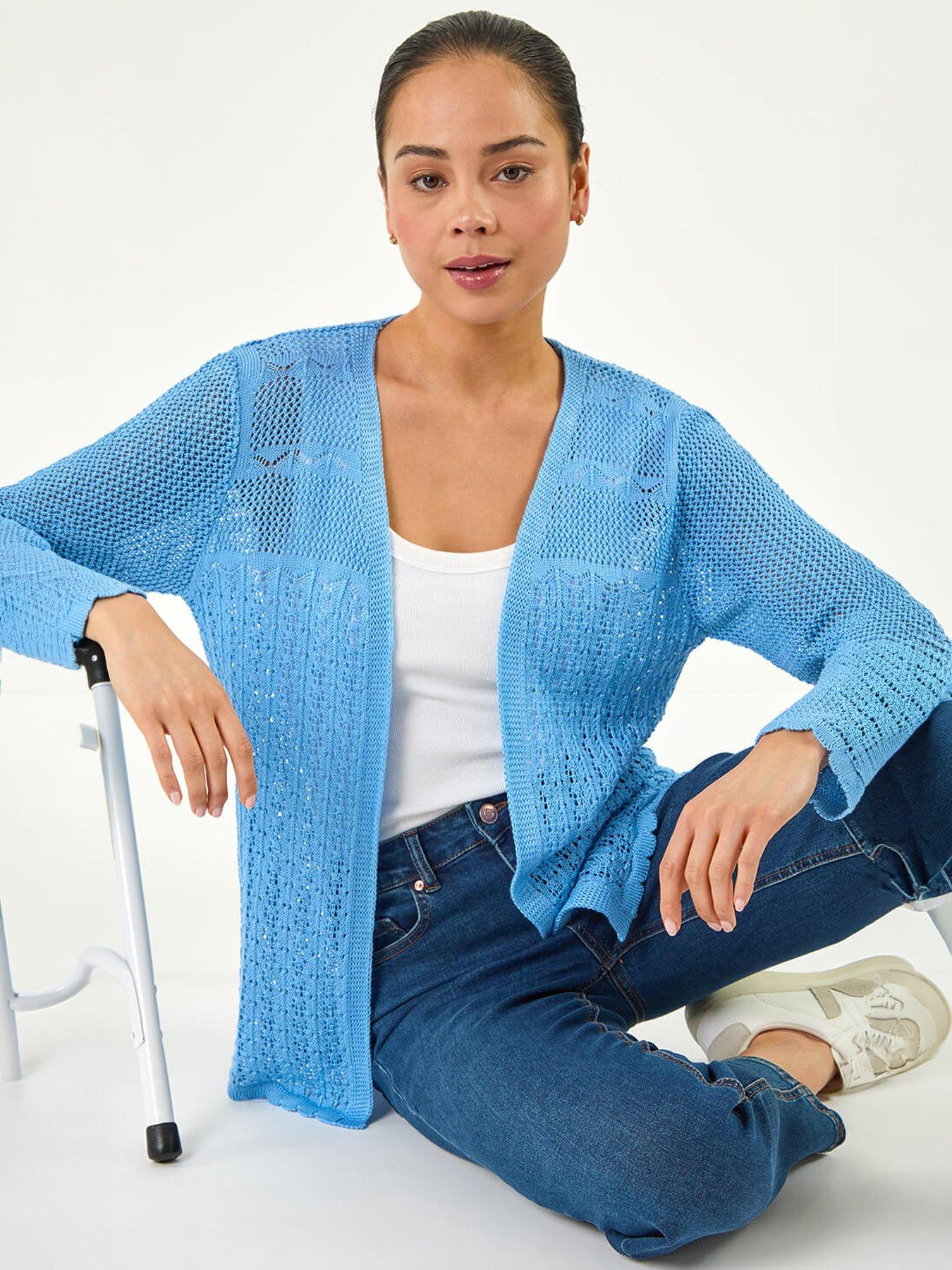 Roman Petite Pointelle Knit Cardigan