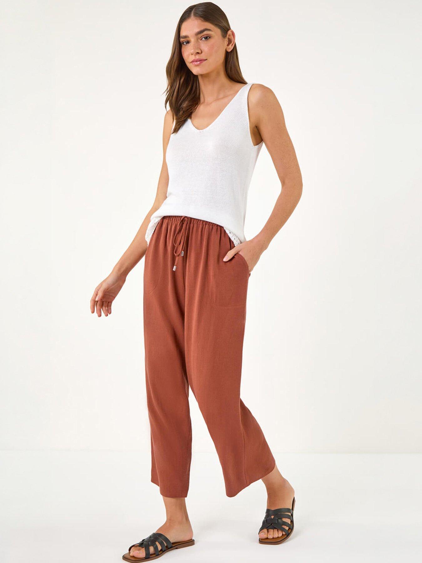 Roman Cropped Linen Trouser