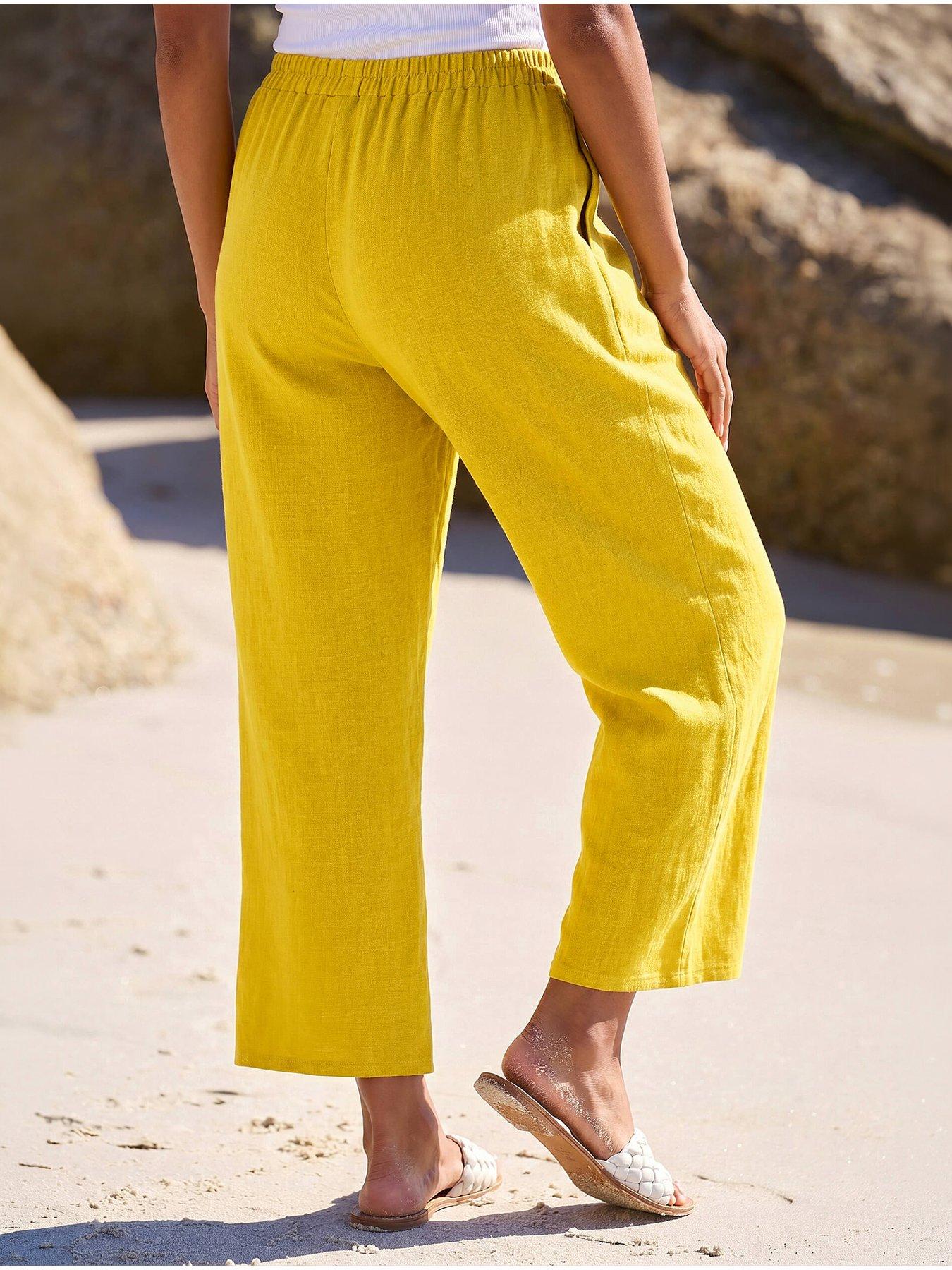 Image 3 of 5 of Roman Cropped Linen Trouser