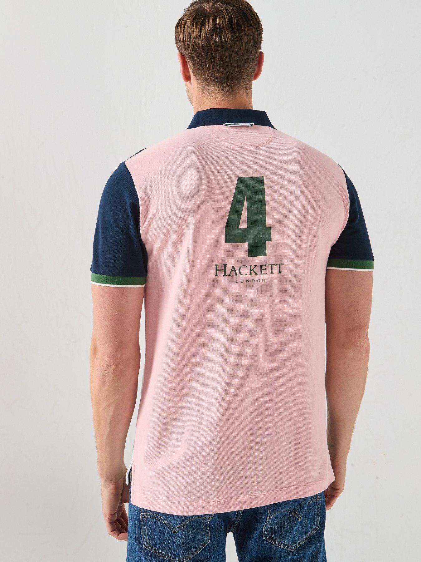 Image 2 of 4 of Hackett Heritage Number Colour Block Polo Shirt - Navy