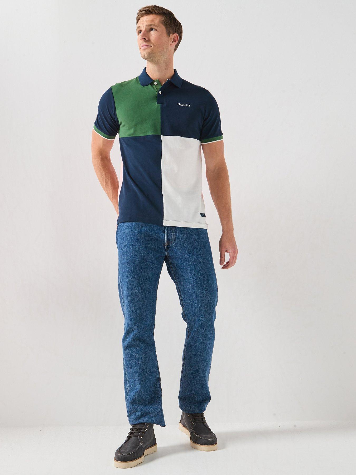 Image 3 of 4 of Hackett Heritage Number Colour Block Polo Shirt - Navy