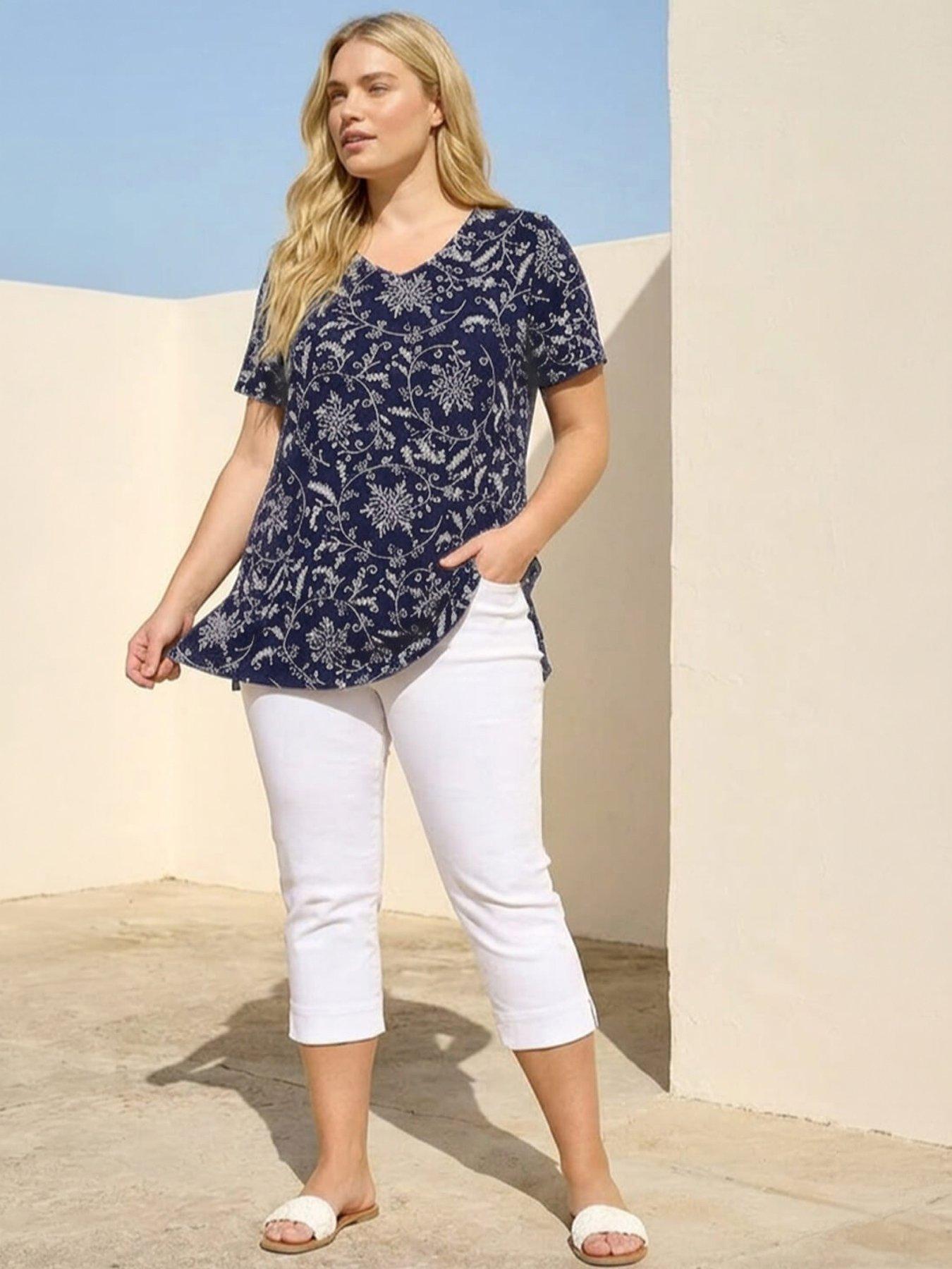 Image 4 of 4 of Roman Curve Floral Print Bar Back Top