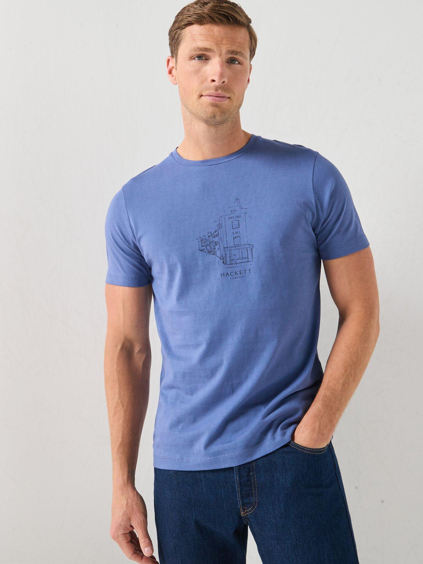 Image 1 of 6 of Hackett Graphic T-Shirt - Blue