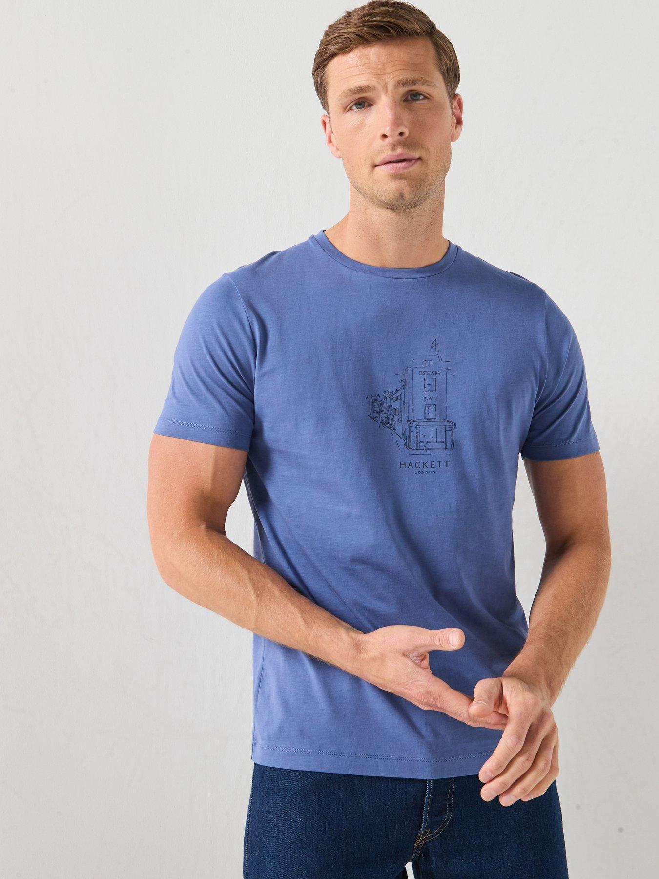 Image 4 of 6 of Hackett Graphic T-Shirt - Blue