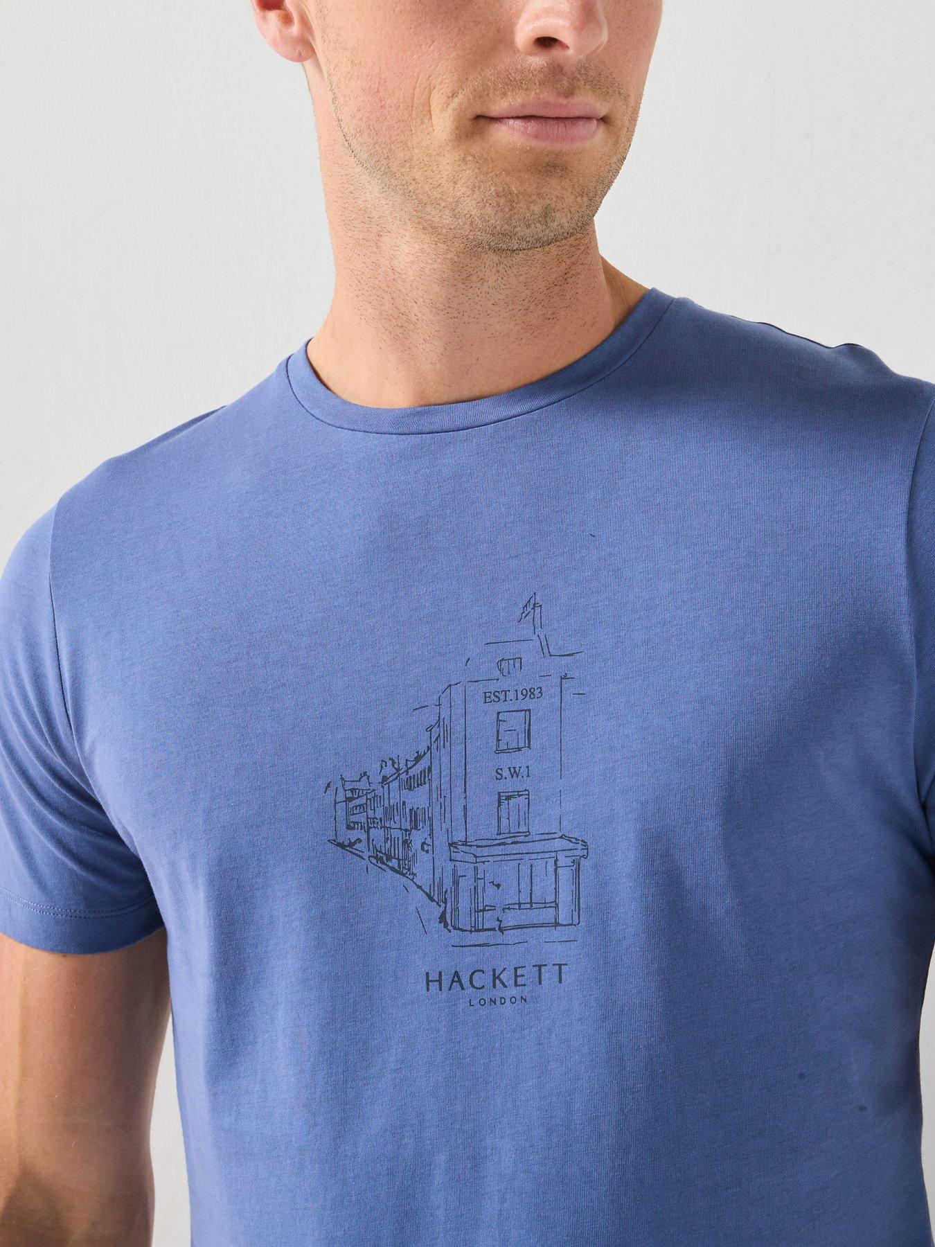 Image 5 of 6 of Hackett Graphic T-Shirt - Blue