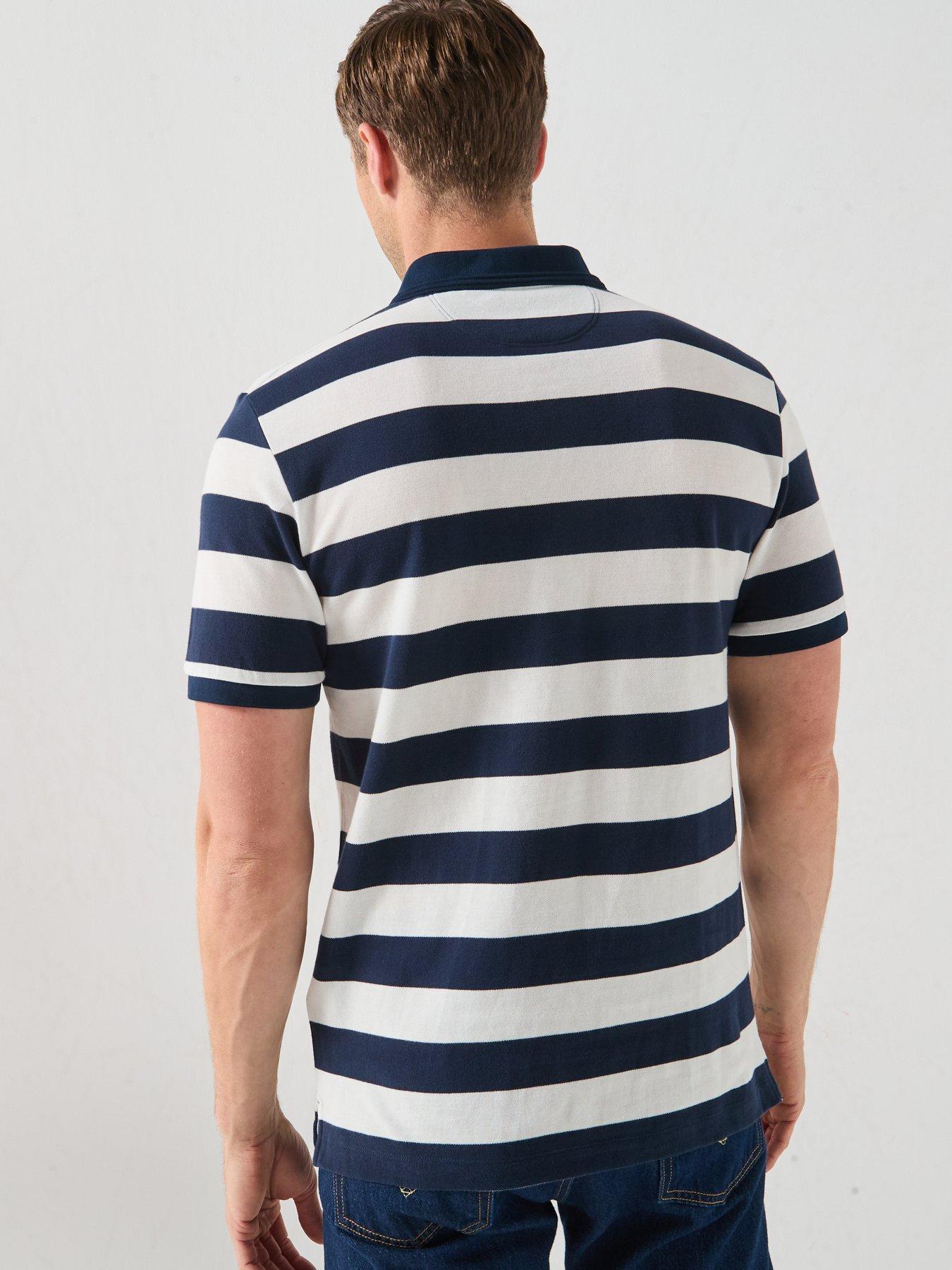 Image 2 of 6 of Hackett Heritage Stripe Polo Shirt - Navy