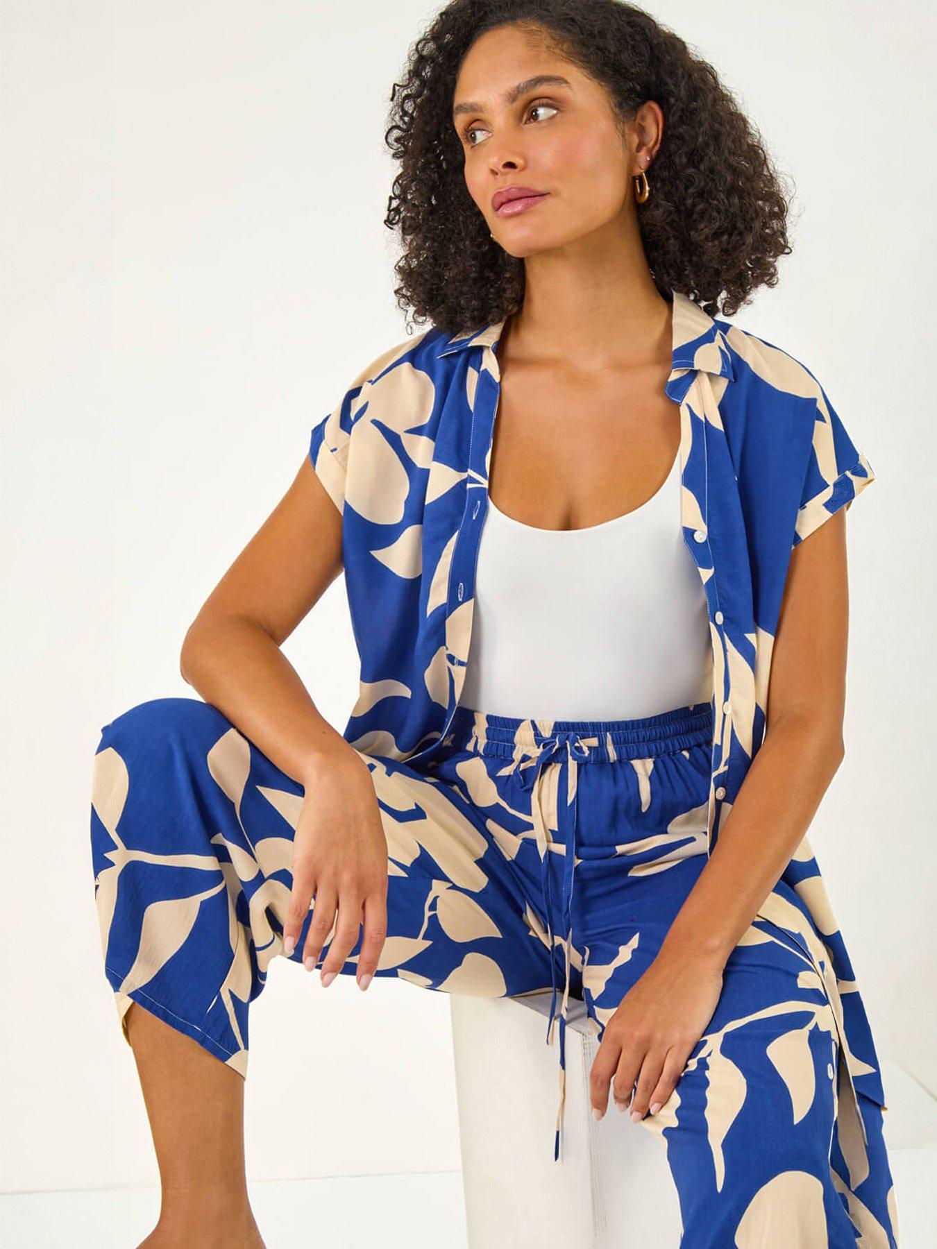 Roman Floral Mono Print Trouser
