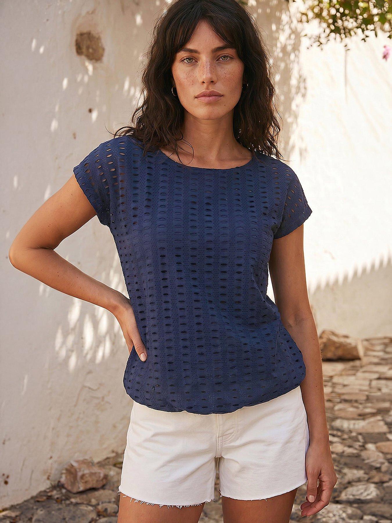 Roman Cut Out Detail Stretch Top