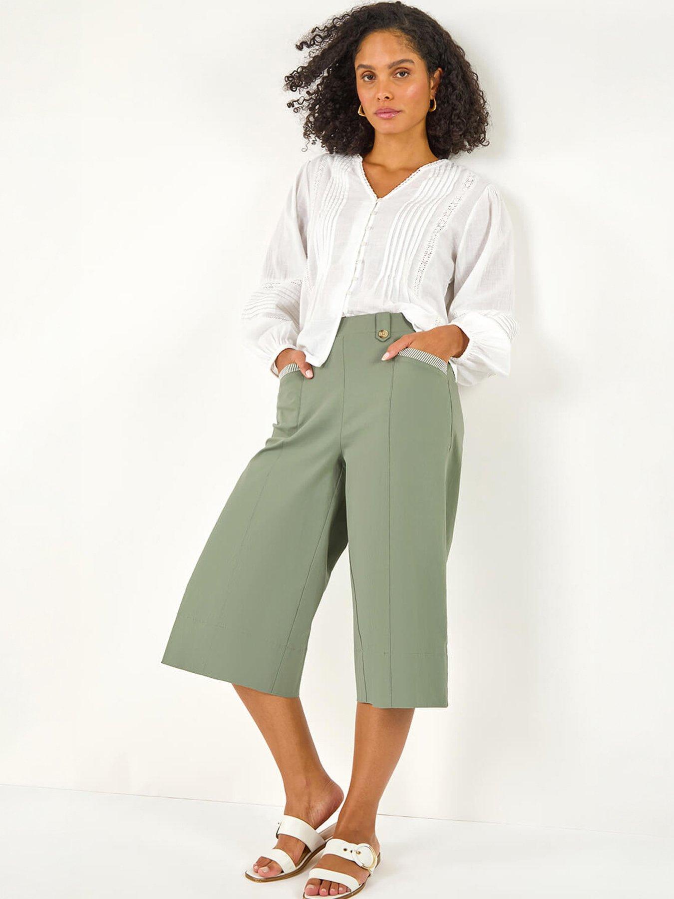 Roman Wide Hem Cropped Trouser