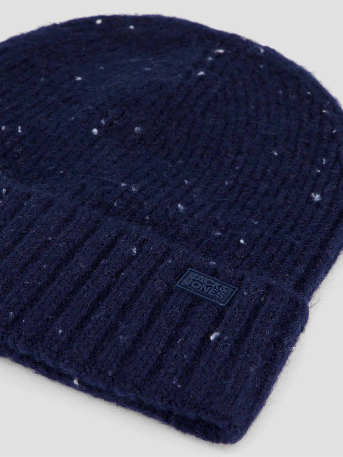 Image 2 of 4 of Jack & Jones Mens Crush Beanie - Navy