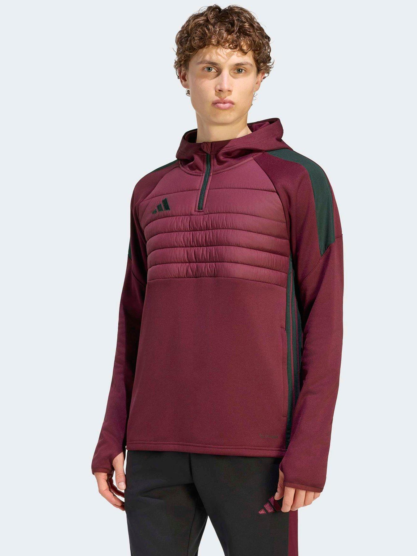 Image 1 of 5 of adidas Mens Football Tiro Essentials Winterised Tracksuit Top - Burgundy