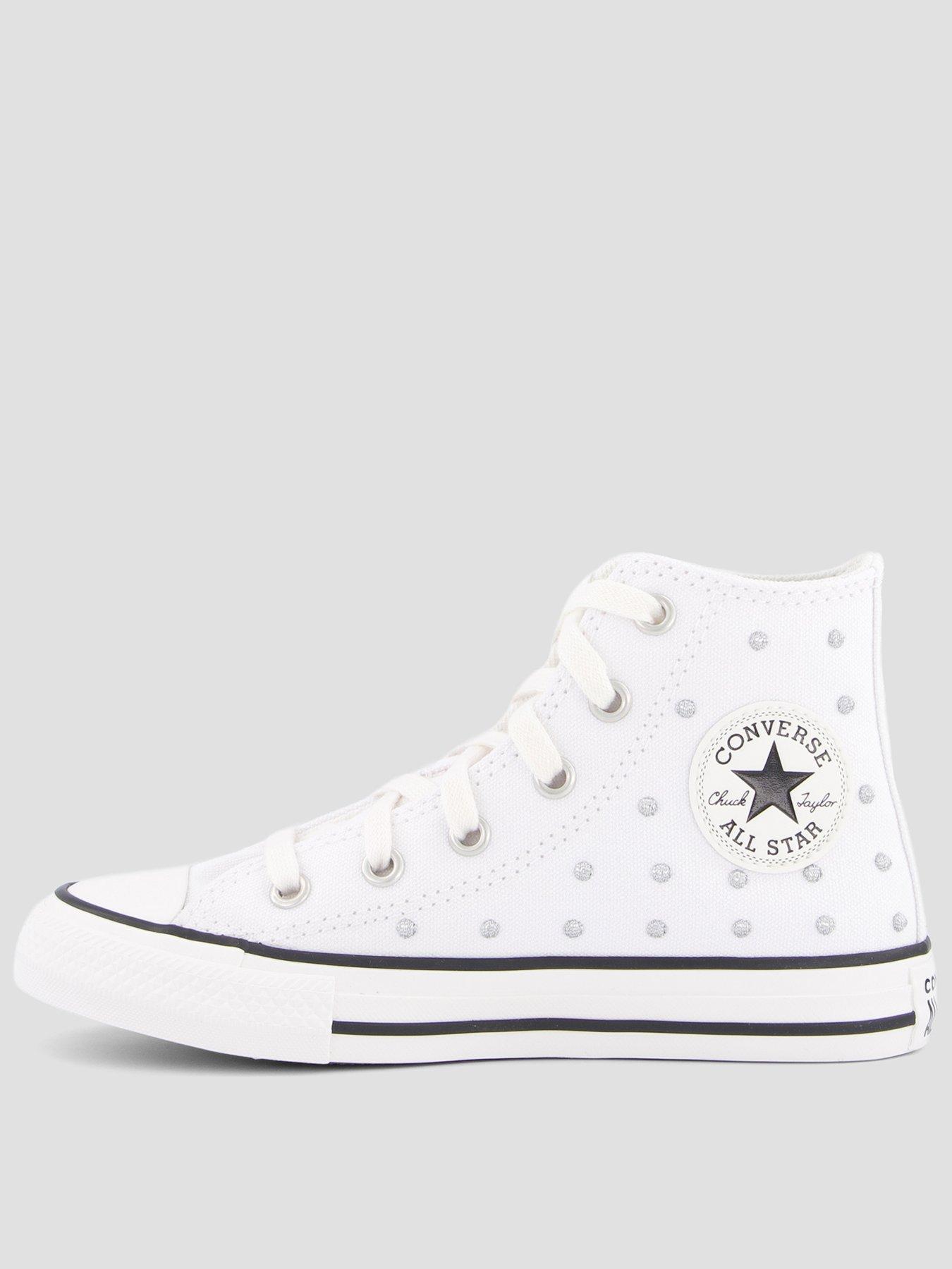 Converse Kids Hi-Top Lace-Up Converse Chuck Taylor Trainers - White