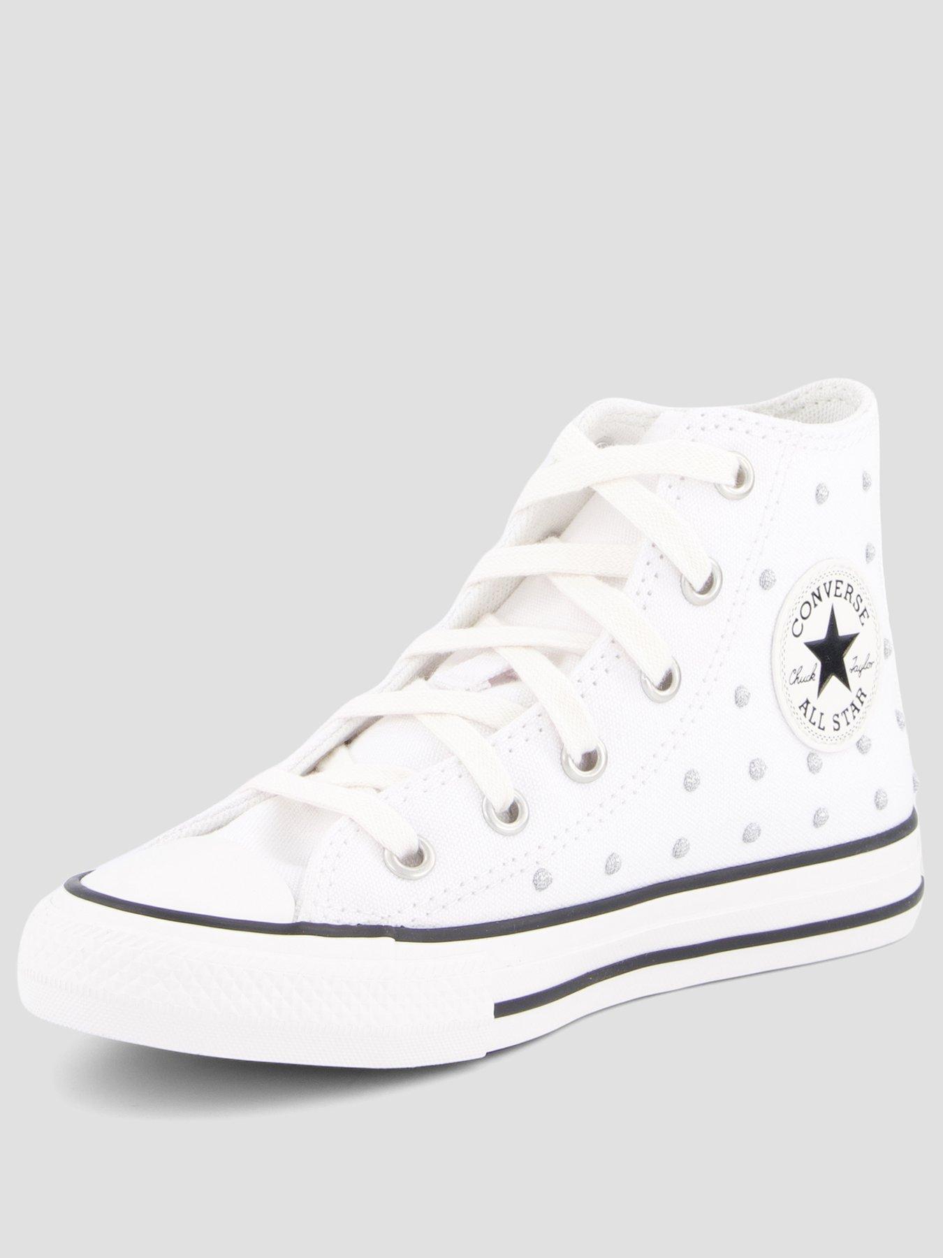 Image 2 of 7 of Converse Kids Soft Goth Chuck Taylor All Star Trainers - White