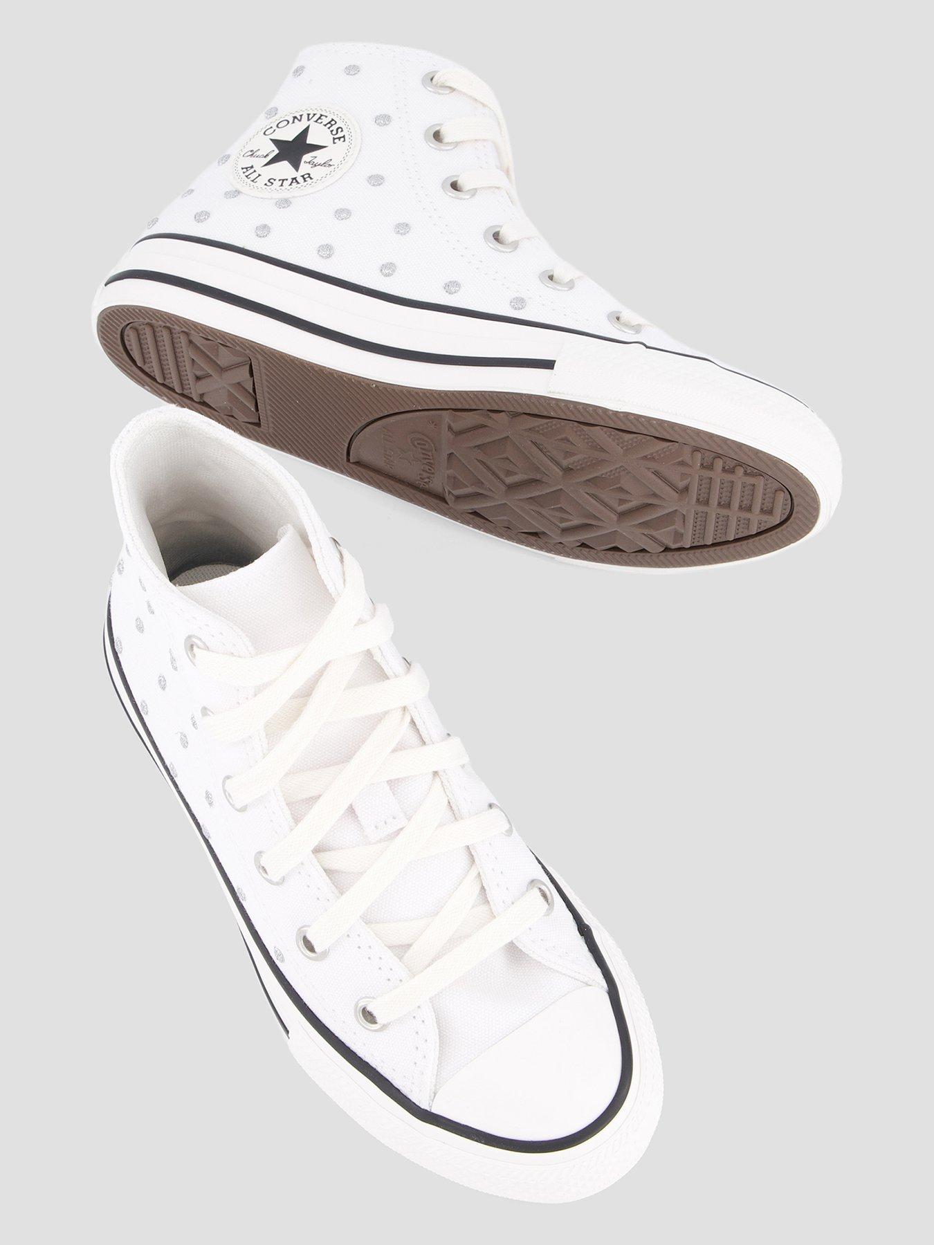 Image 3 of 7 of Converse Kids Soft Goth Chuck Taylor All Star Trainers - White