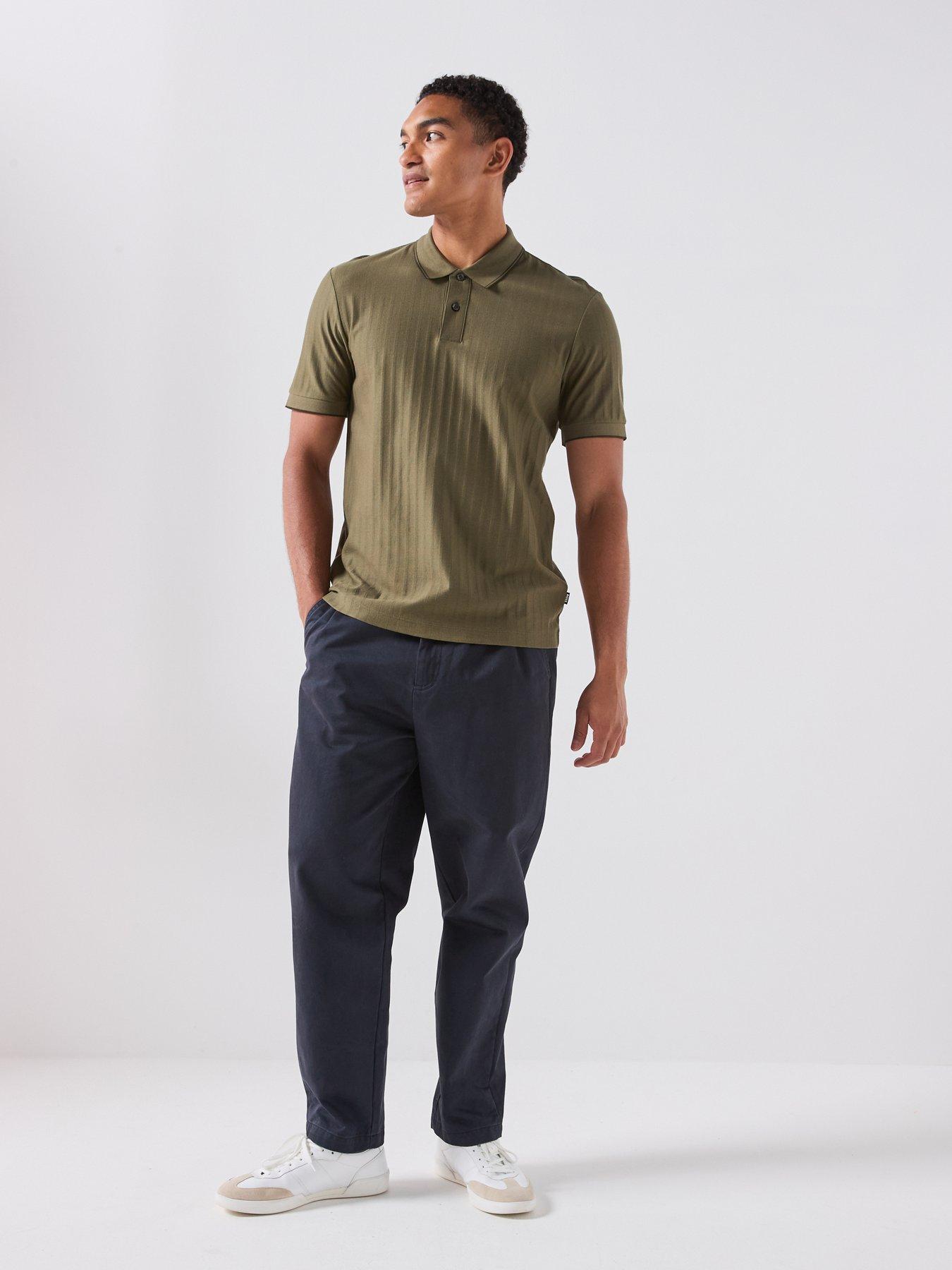 Image 3 of 6 of BOSS H-Parlay 318 Ribbed Tipped Mercerised Polo Shirt - Open Green
