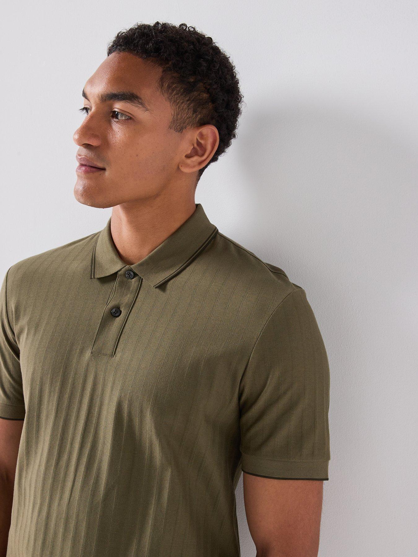 Image 4 of 6 of BOSS H-Parlay 318 Ribbed Tipped Mercerised Polo Shirt - Open Green