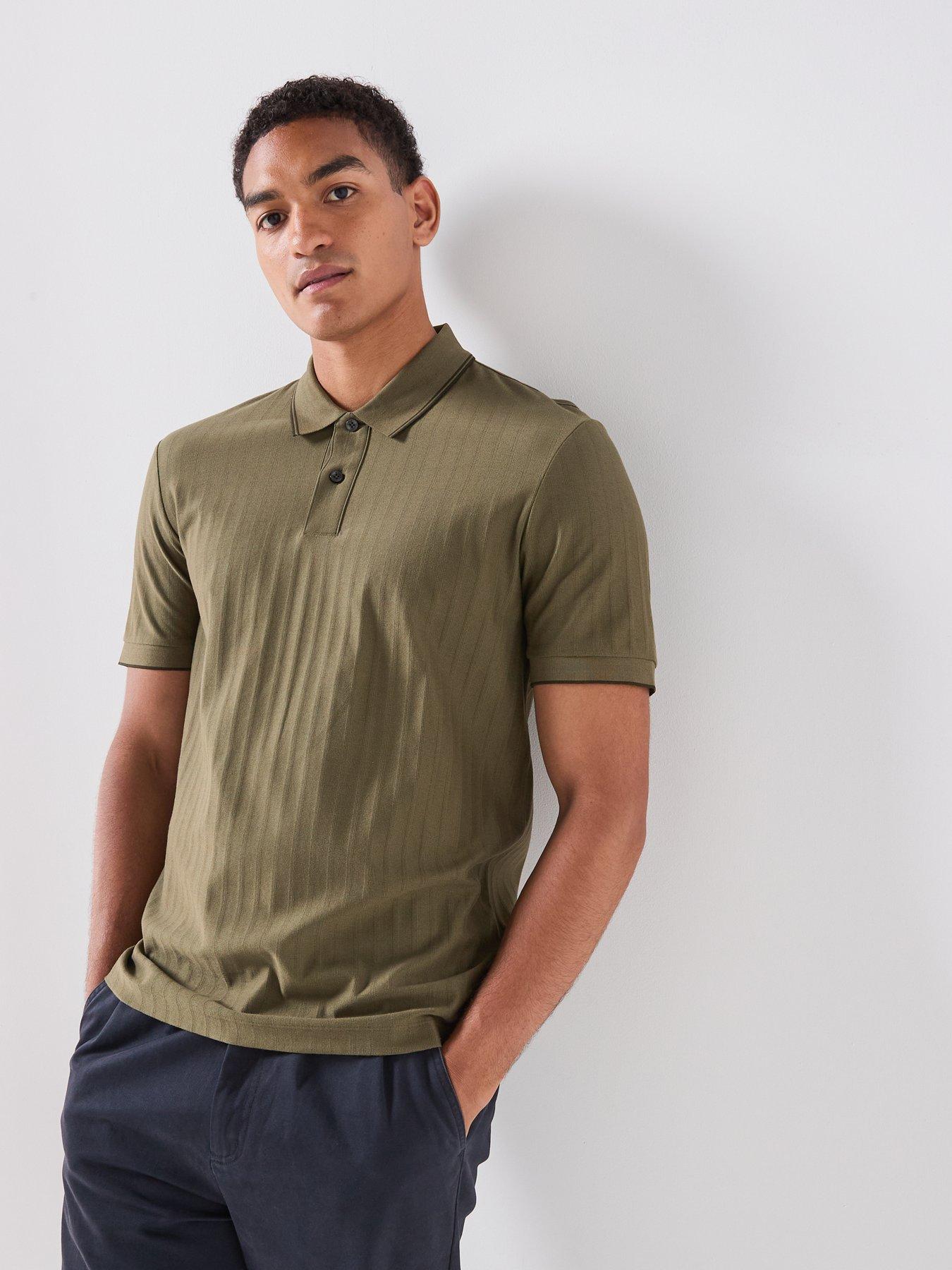 Image 6 of 6 of BOSS H-Parlay 318 Ribbed Tipped Mercerised Polo Shirt - Open Green