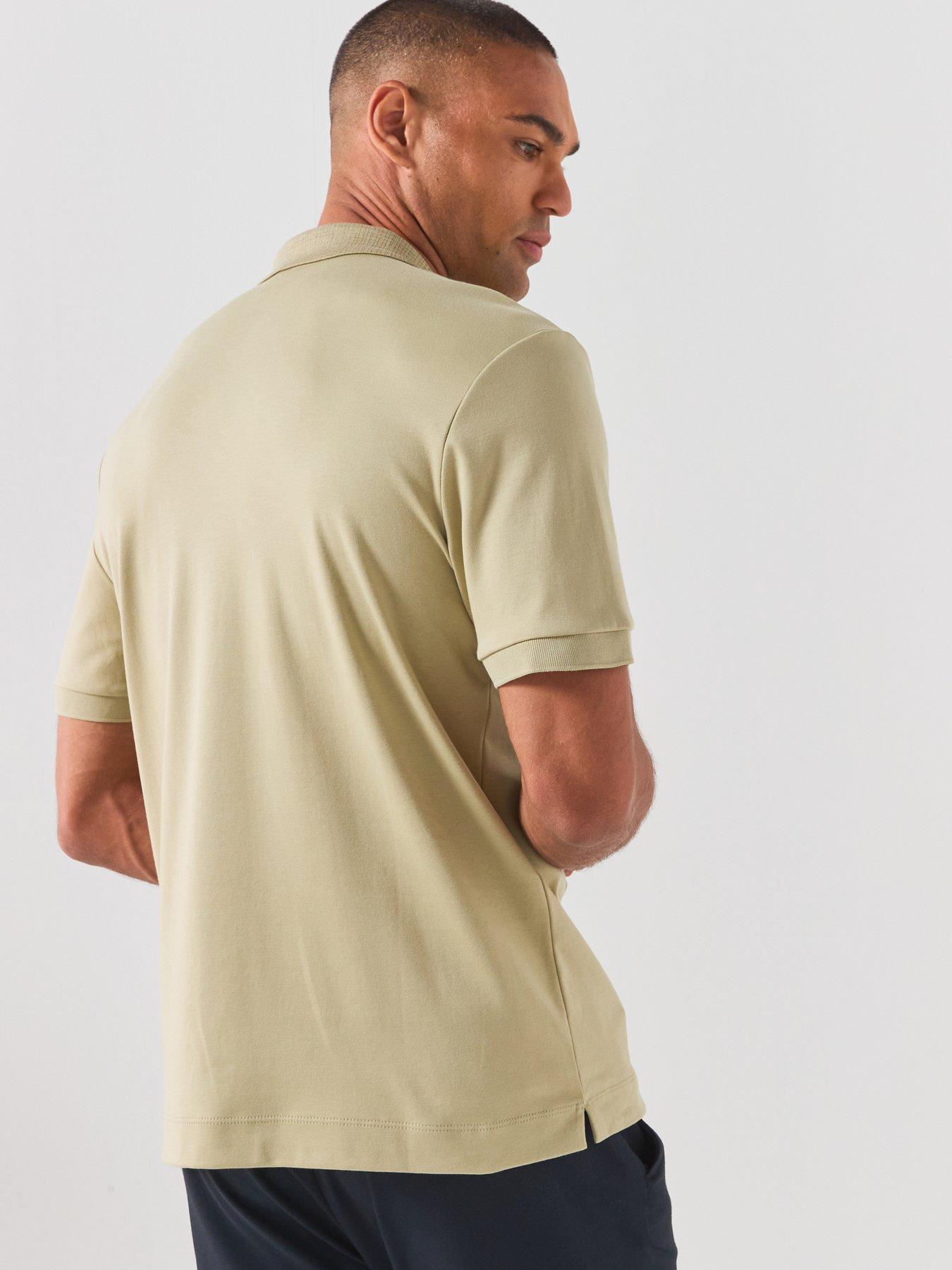 Image 2 of 6 of BOSS Patterned Collar Stretch Polo Shirt - Dark Beige