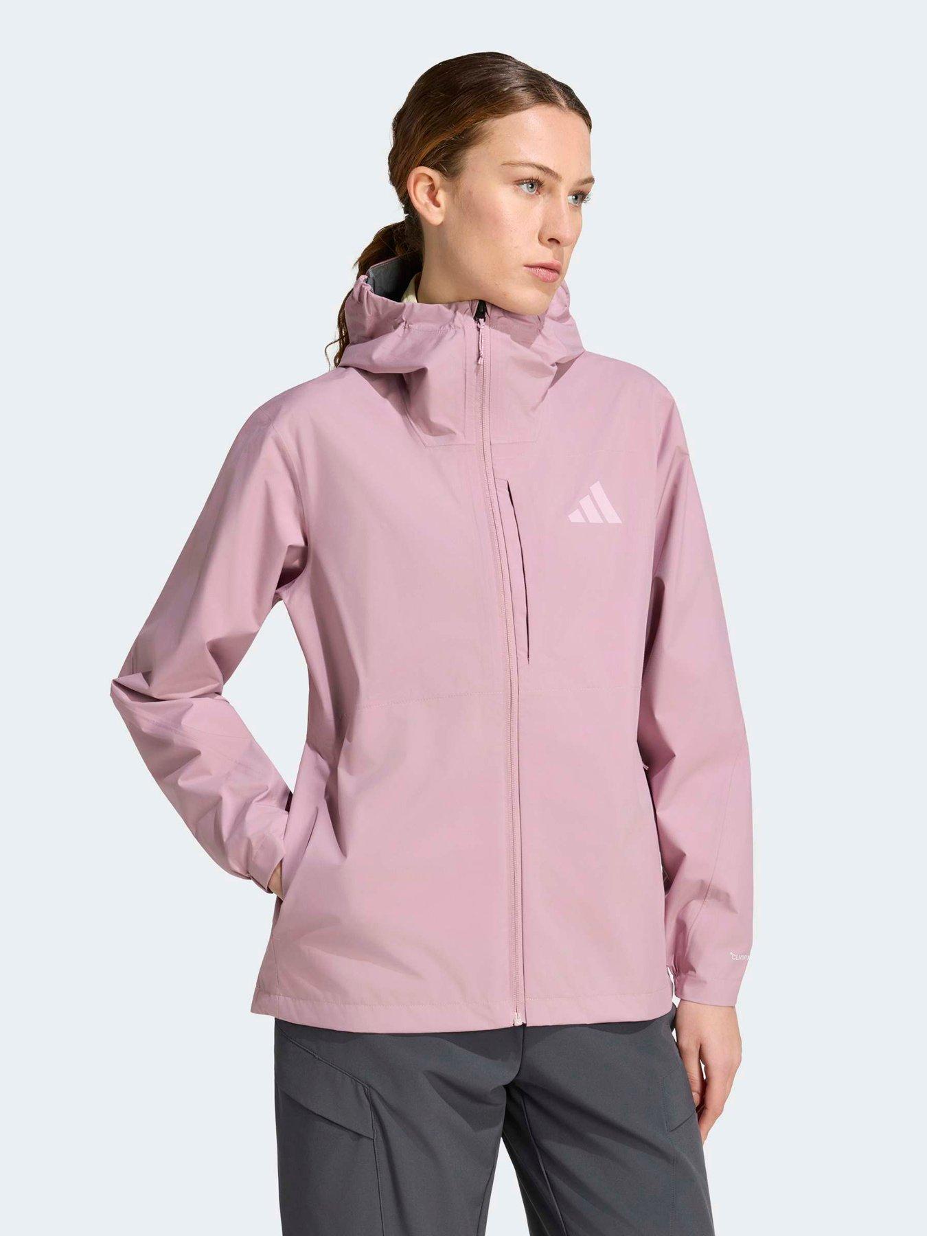 adidas Terrex Womens Outdoor 2.5L Rain Jacket - Purple