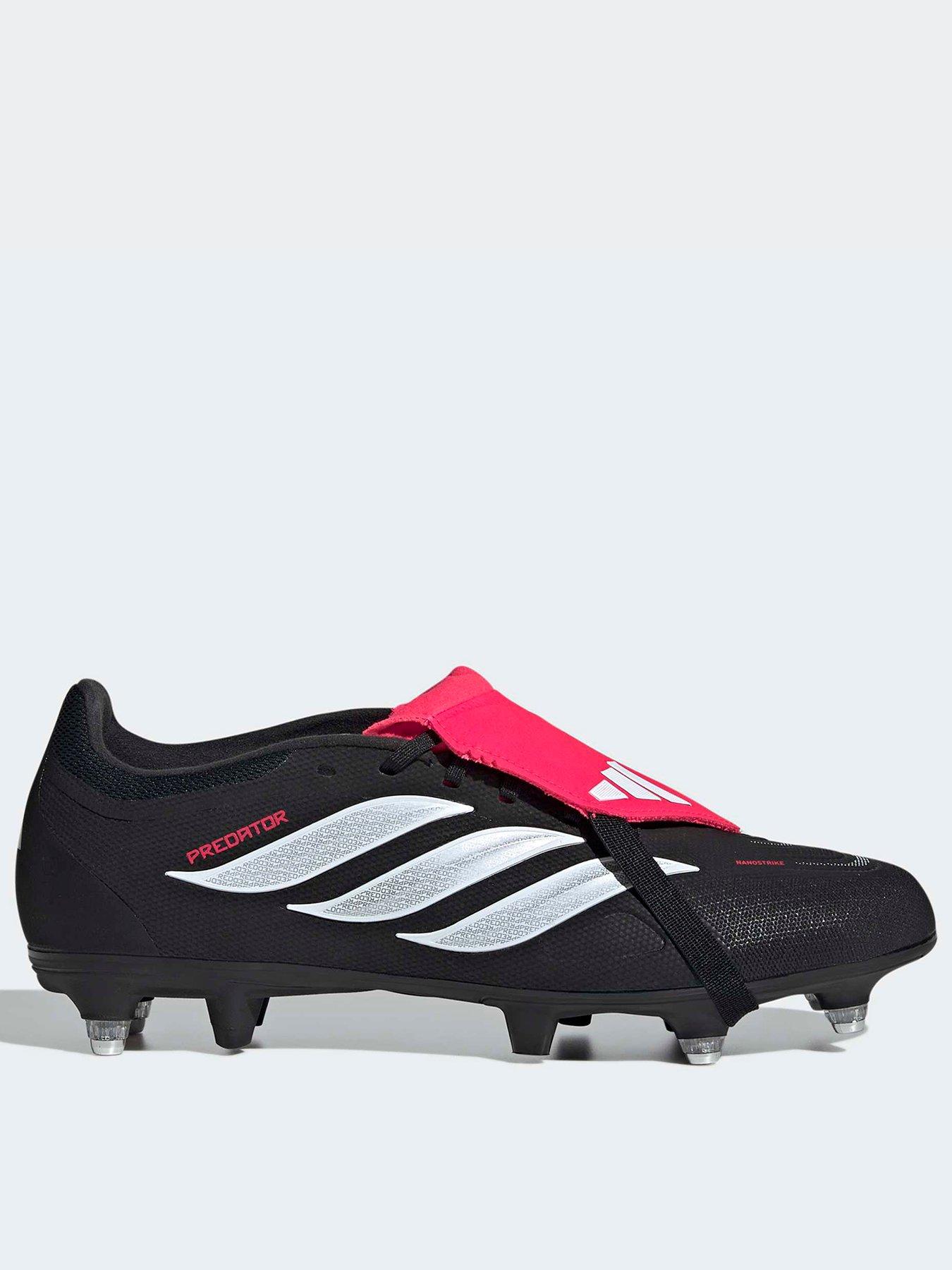 adidas Mens Predator League Fold-Over Tongue Soft Ground Football Boots - Black