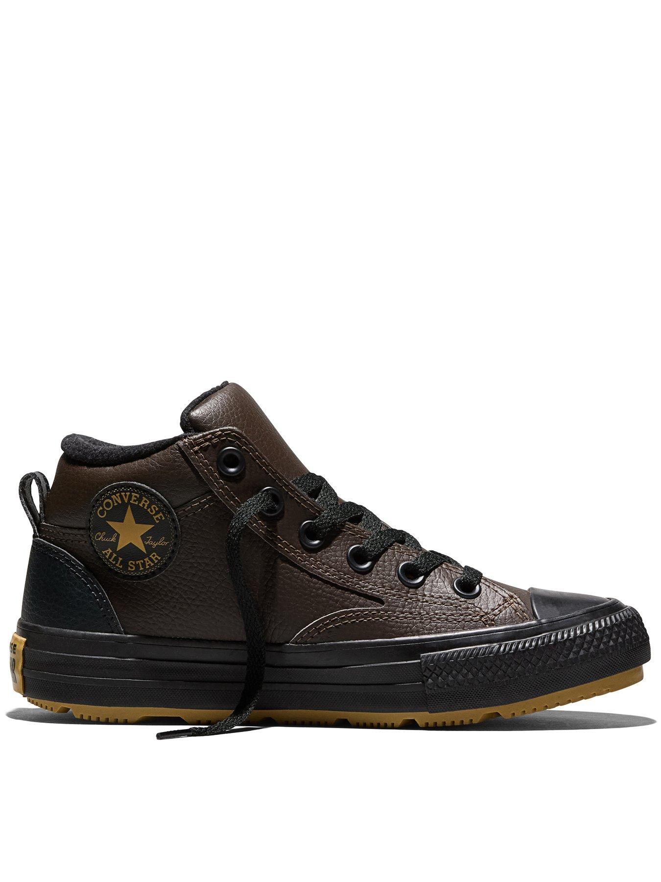 Image 1 of 5 of Converse Junior Seasonal Color Chuck Taylor All Star Malden Street Boot Trainers - Brown
