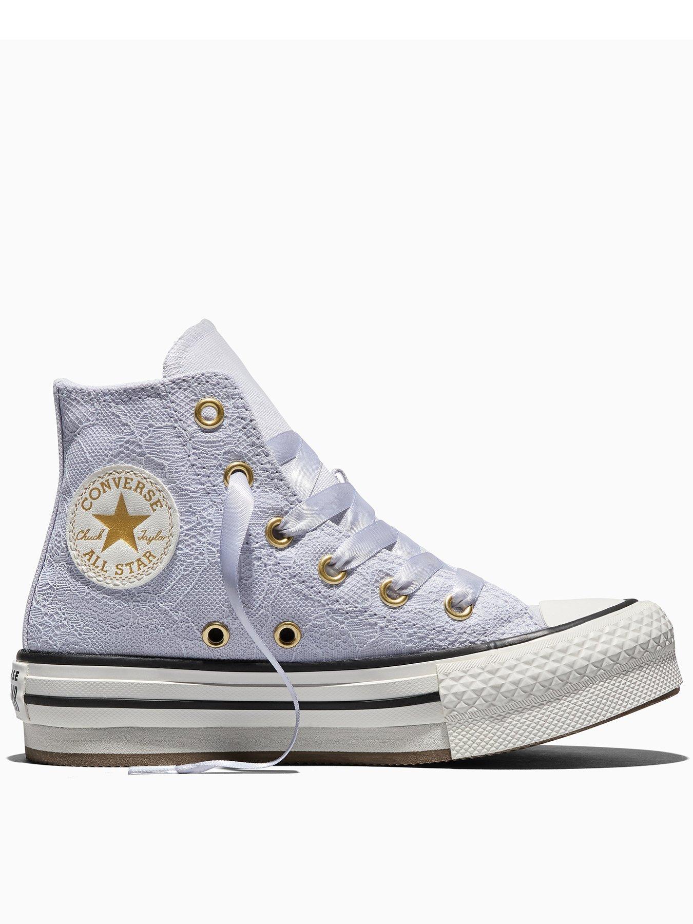 Converse Kids Lace Chuck Taylor All Star Eva Lift Trainers - Purple